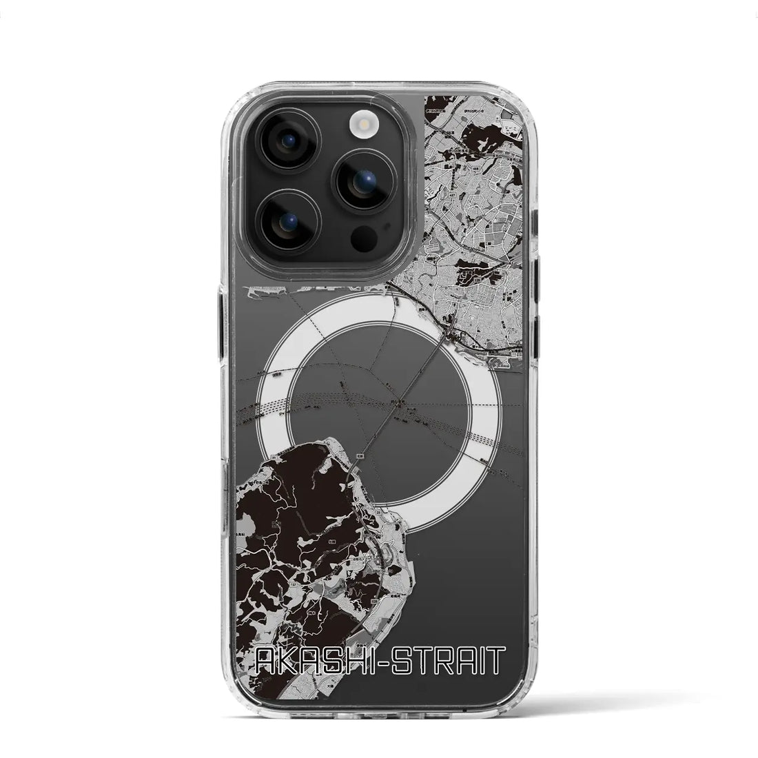 【明石海峡(兵庫県)】地図柄iPhoneケース(MagSafeタイプ)