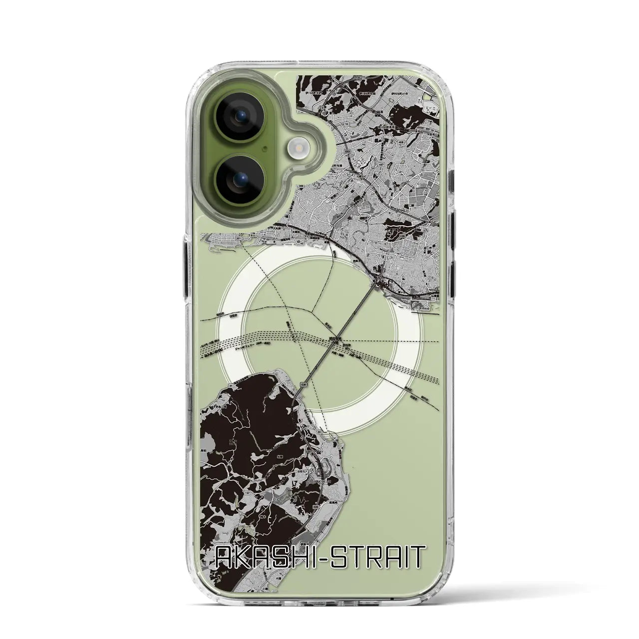 【明石海峡(兵庫県)】地図柄iPhoneケース(MagSafeタイプ)