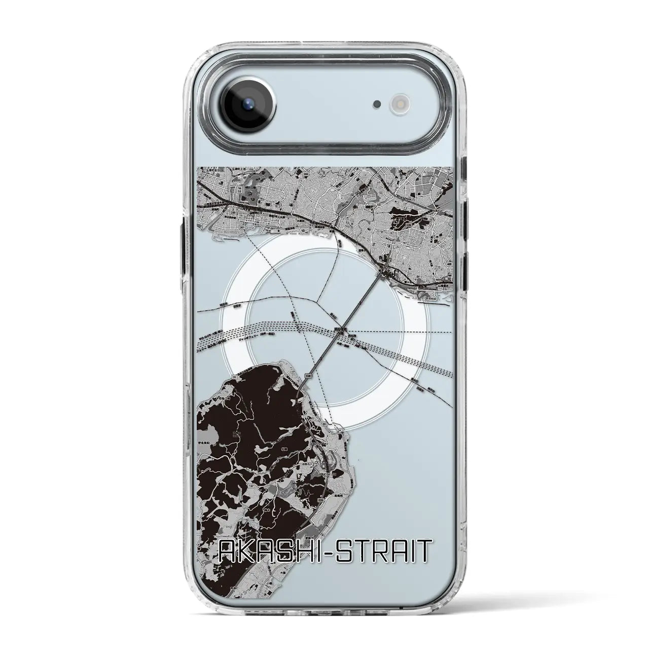 【明石海峡(兵庫県)】地図柄iPhoneケース(MagSafeタイプ)