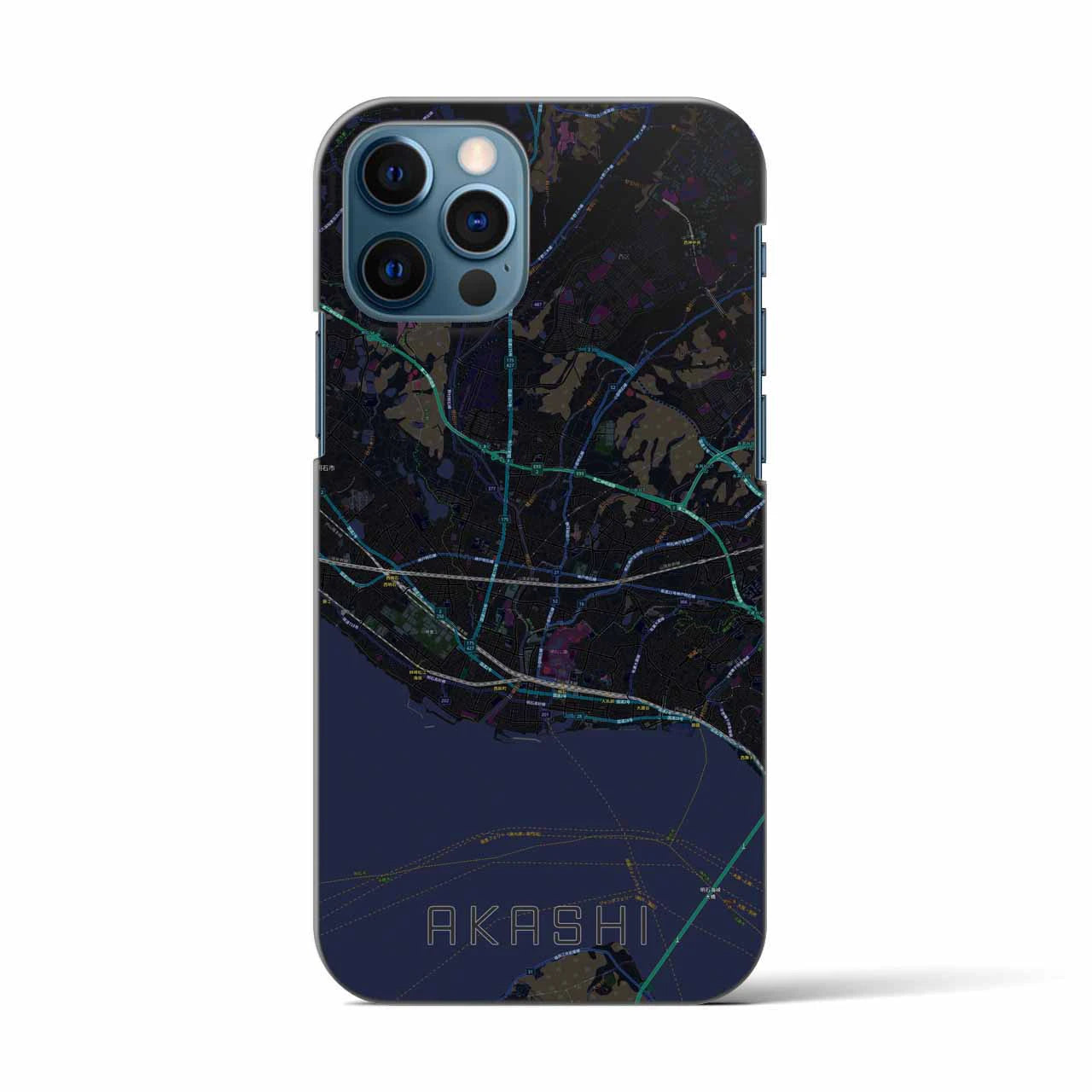 【明石(兵庫県)】地図柄iPhoneケース(バックカバータイプ)