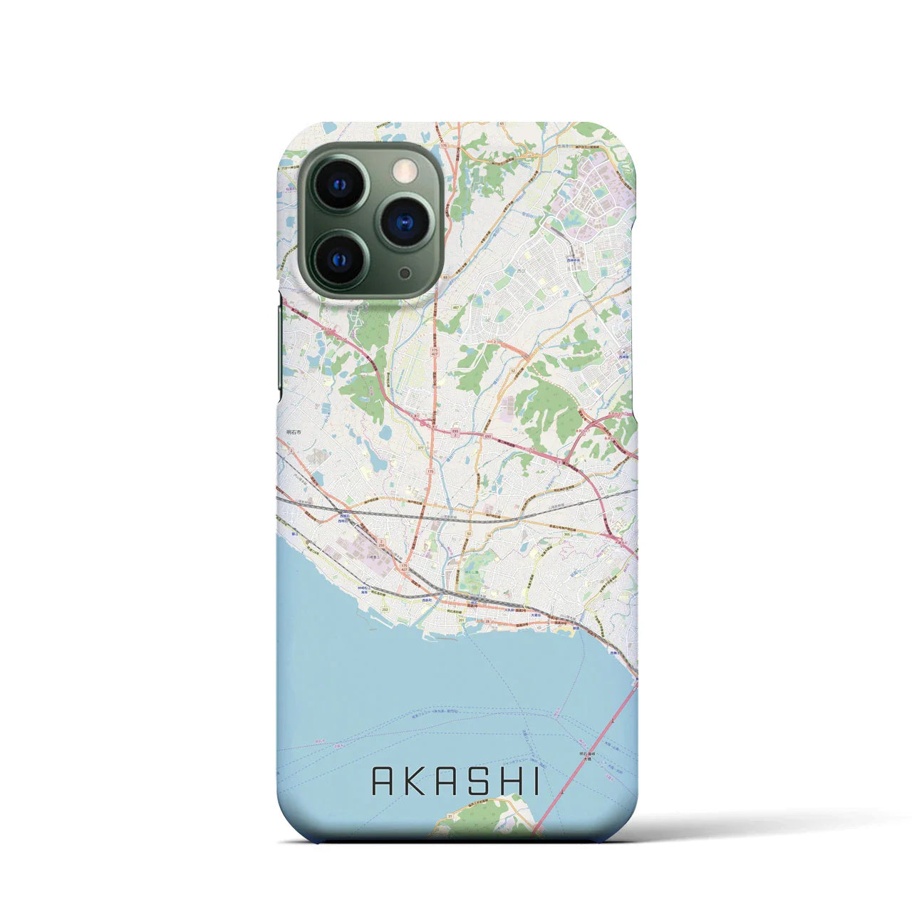 【明石(兵庫県)】地図柄iPhoneケース(バックカバータイプ)
