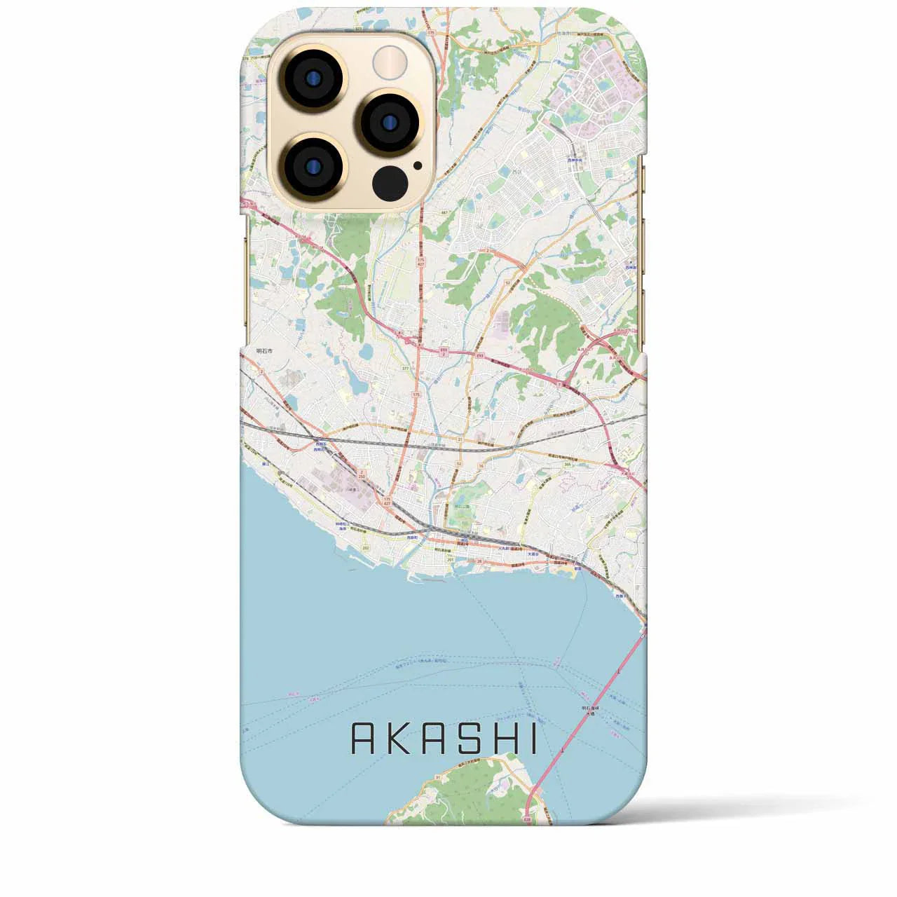 【明石(兵庫県)】地図柄iPhoneケース(バックカバータイプ)