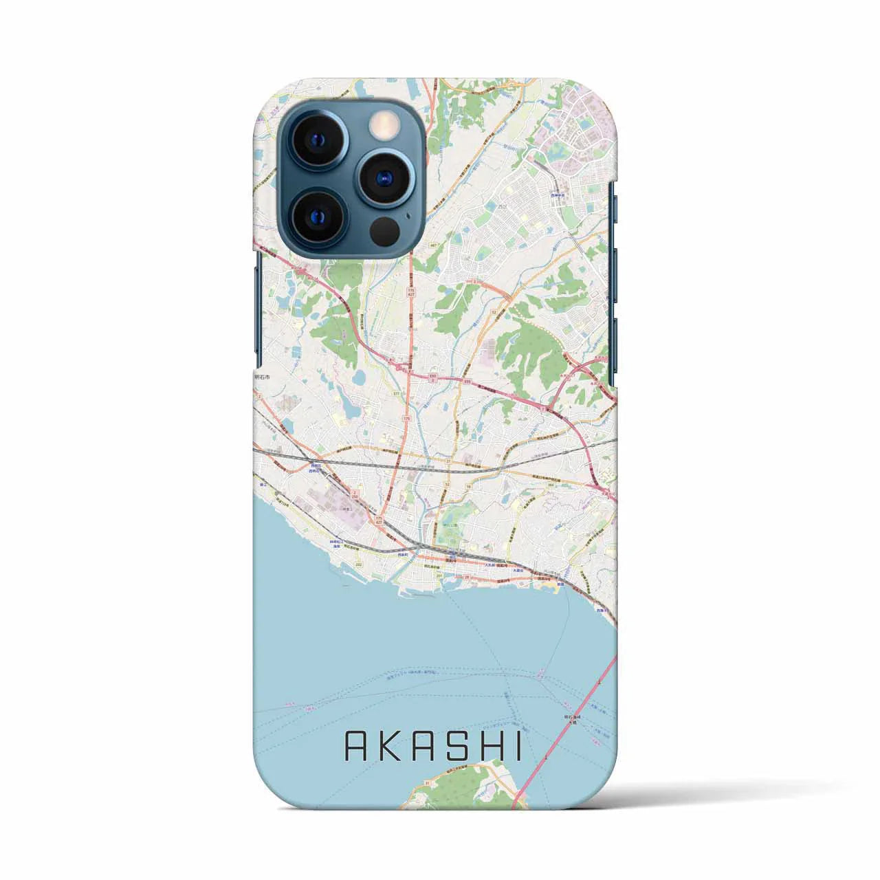 【明石(兵庫県)】地図柄iPhoneケース(バックカバータイプ)