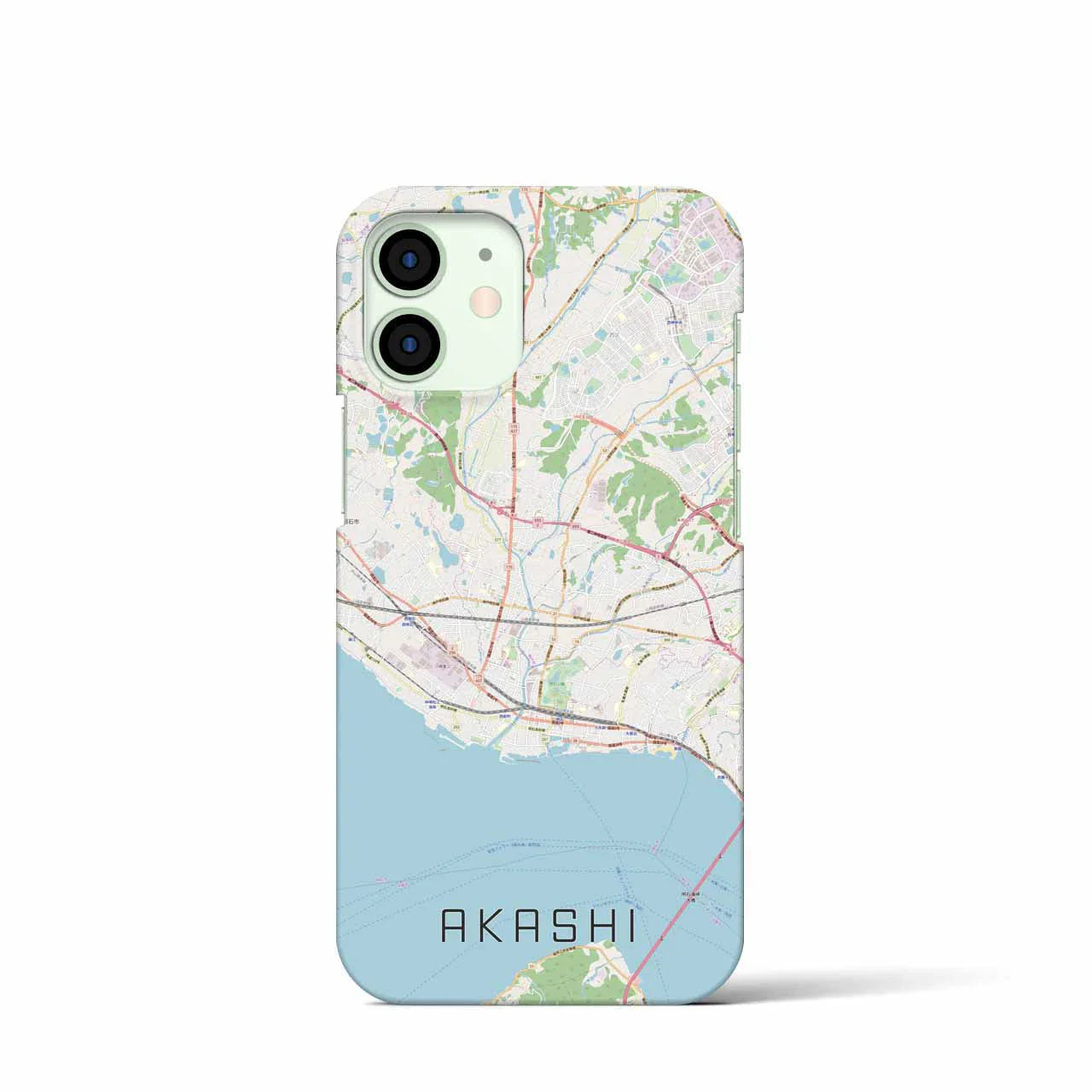 【明石(兵庫県)】地図柄iPhoneケース(バックカバータイプ)