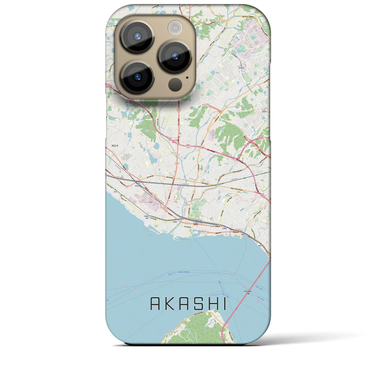 【明石(兵庫県)】地図柄iPhoneケース(バックカバータイプ)