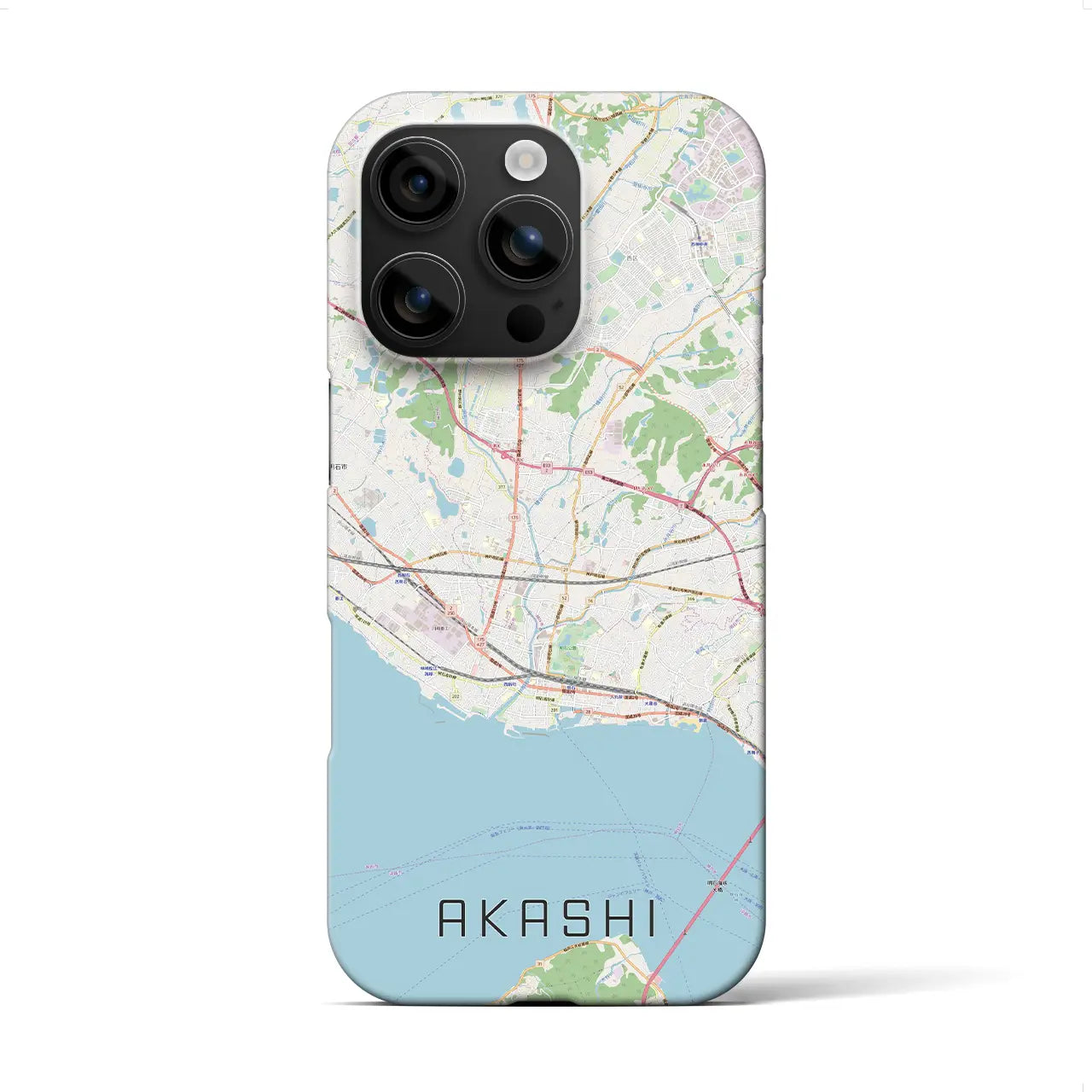 【明石(兵庫県)】地図柄iPhoneケース(バックカバータイプ)