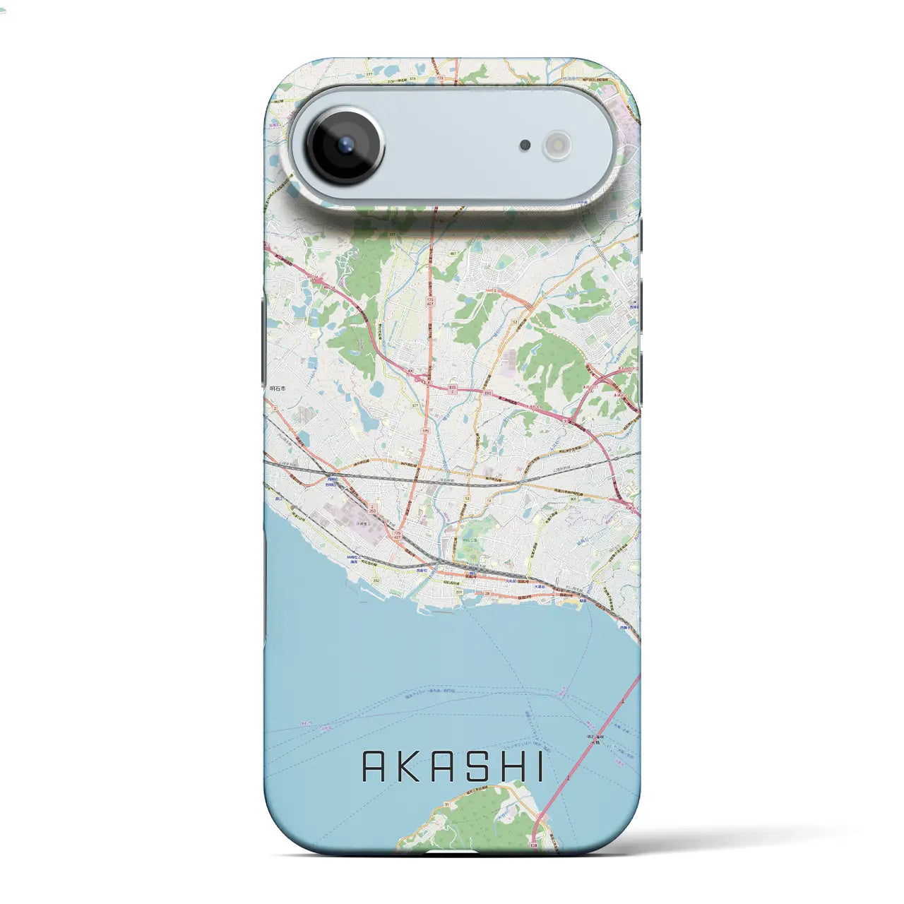 【明石(兵庫県)】地図柄iPhoneケース(バックカバータイプ)ナチュラル・iPhone 17 Pro Max 用