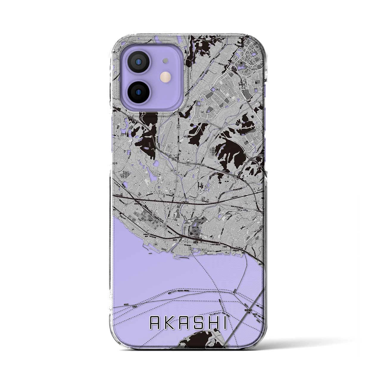【明石(兵庫県)】地図柄iPhoneケース(クリアタイプ)