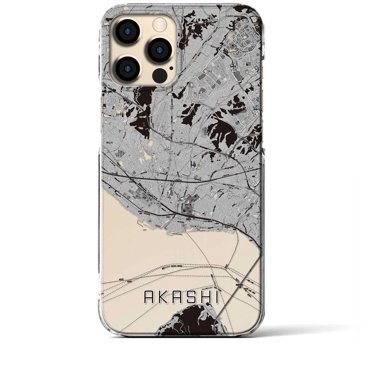 【明石(兵庫県)】地図柄iPhoneケース(クリアタイプ)
