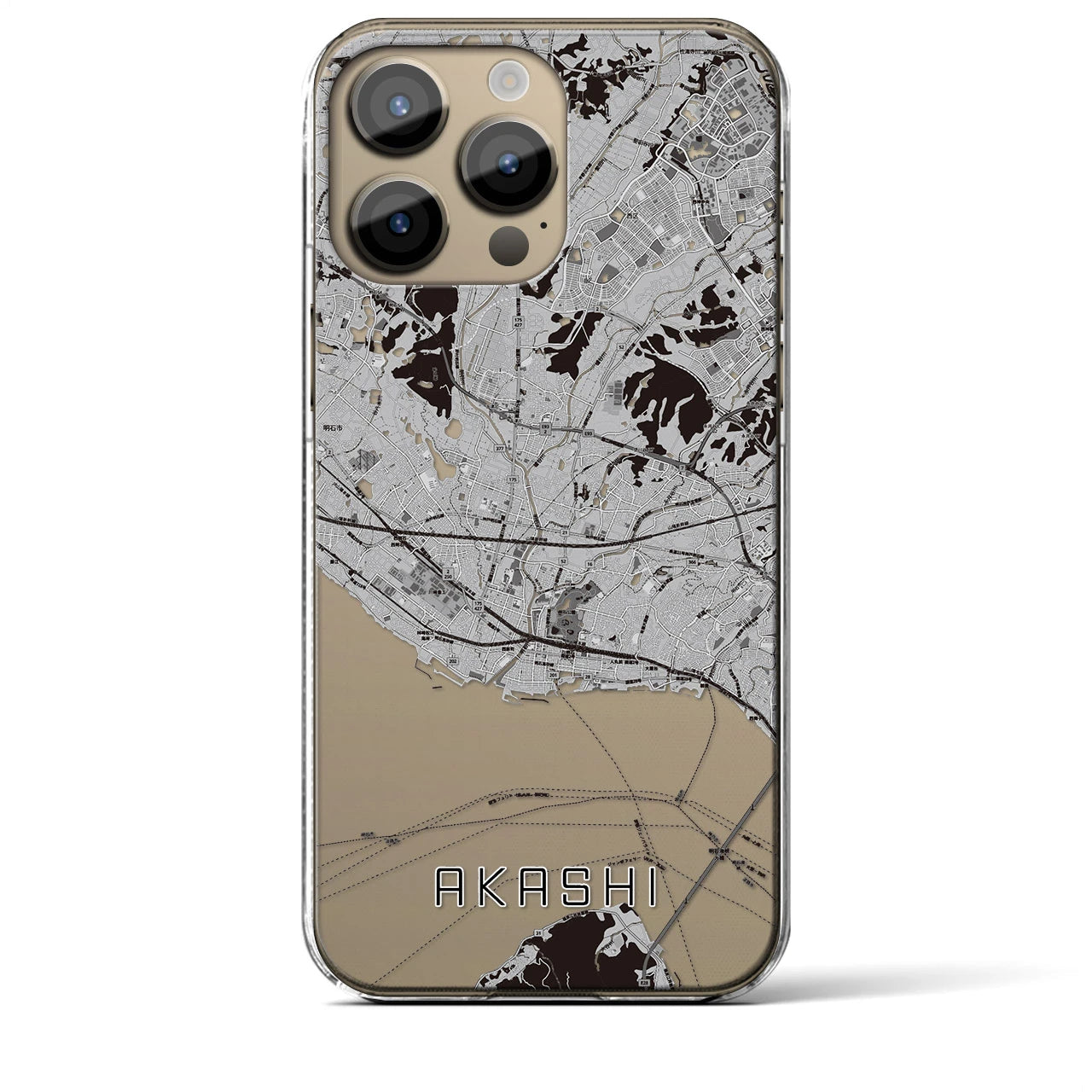 【明石(兵庫県)】地図柄iPhoneケース(クリアタイプ)