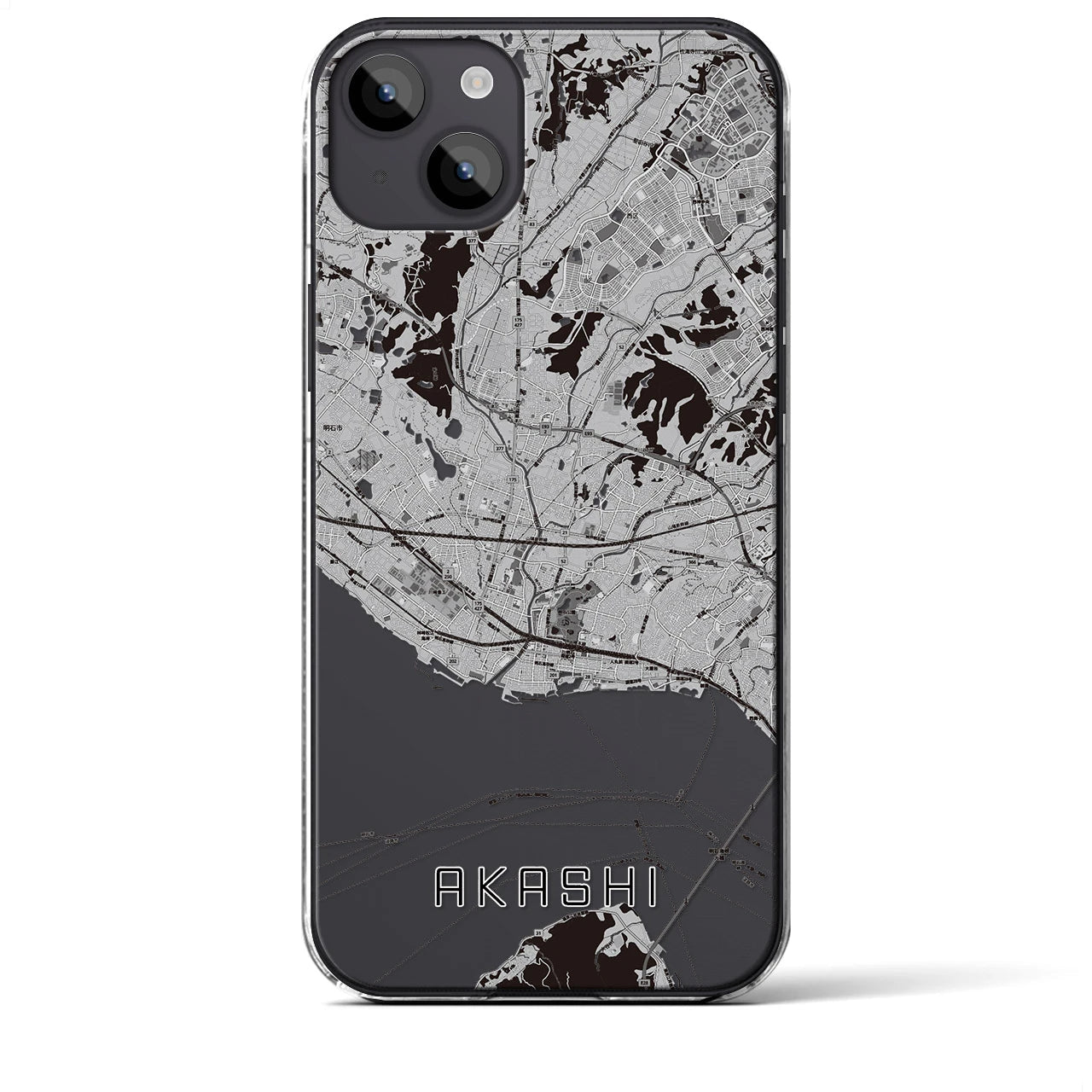【明石(兵庫県)】地図柄iPhoneケース(クリアタイプ)