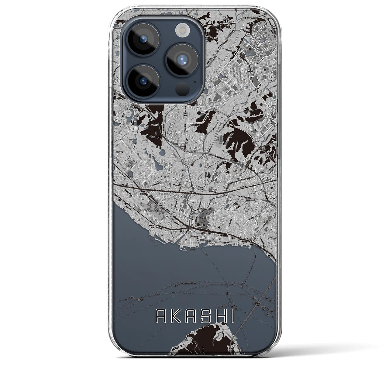【明石(兵庫県)】地図柄iPhoneケース(クリアタイプ)