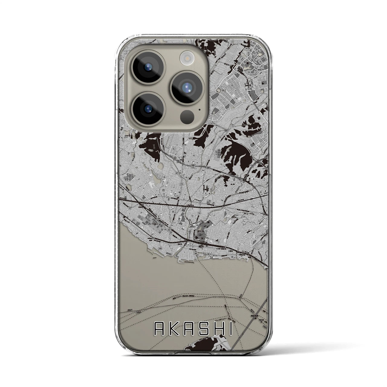 【明石(兵庫県)】地図柄iPhoneケース(クリアタイプ)