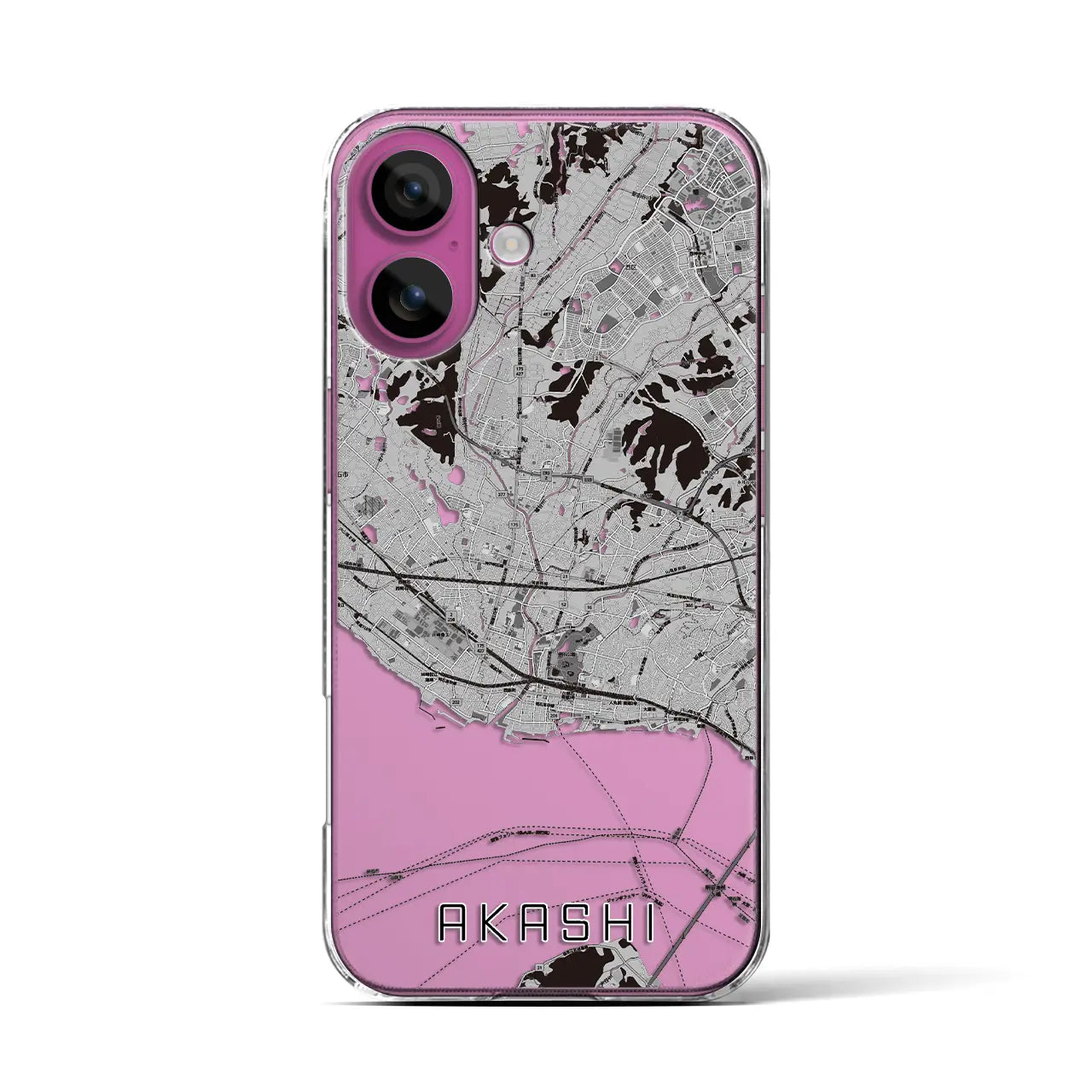 【明石(兵庫県)】地図柄iPhoneケース(クリアタイプ)