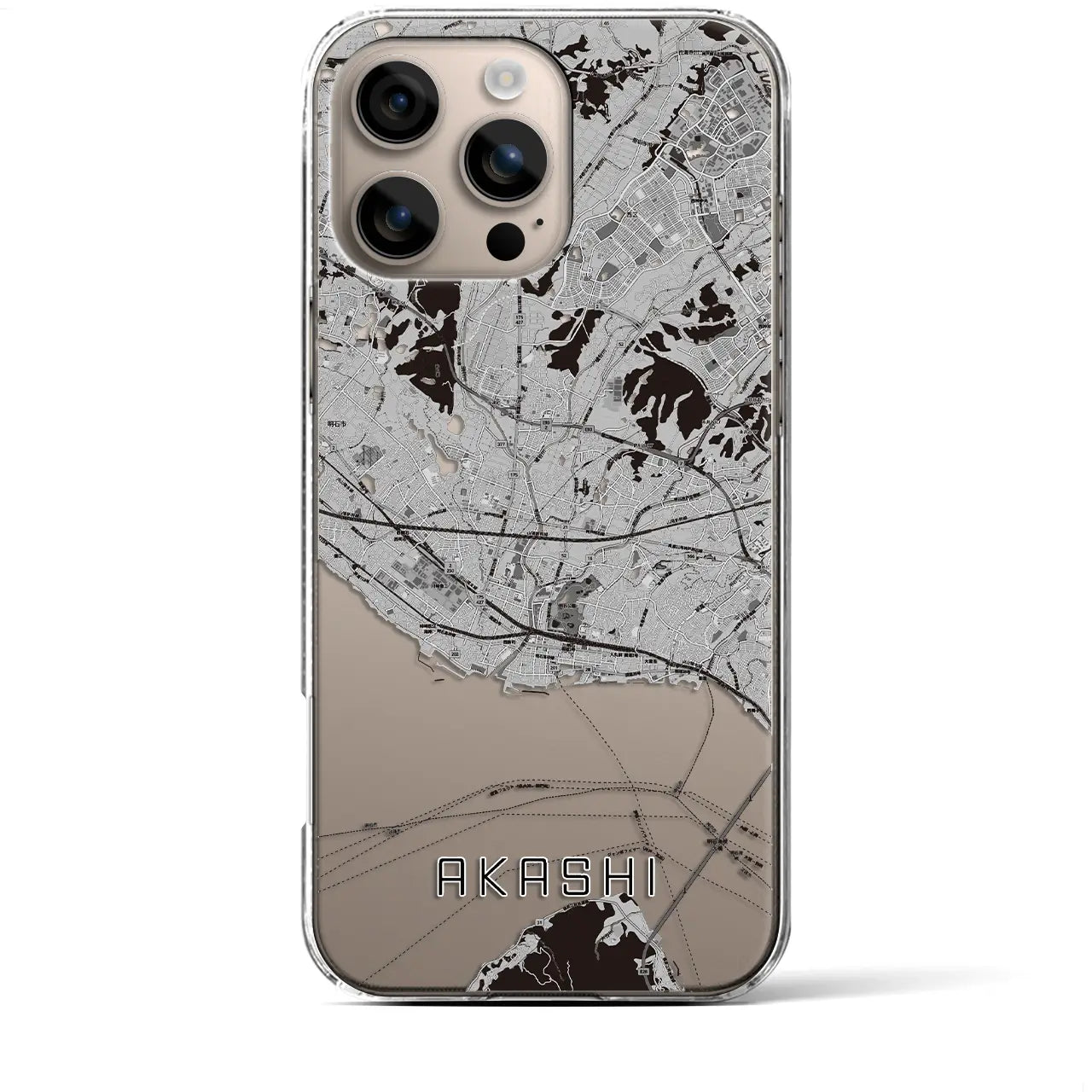 【明石(兵庫県)】地図柄iPhoneケース(クリアタイプ)