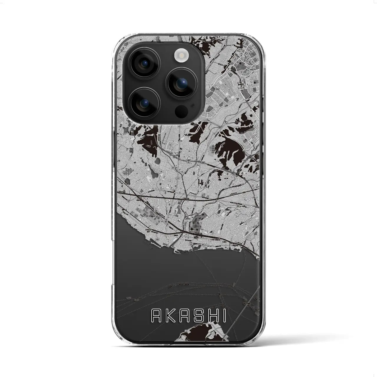 【明石(兵庫県)】地図柄iPhoneケース(クリアタイプ)