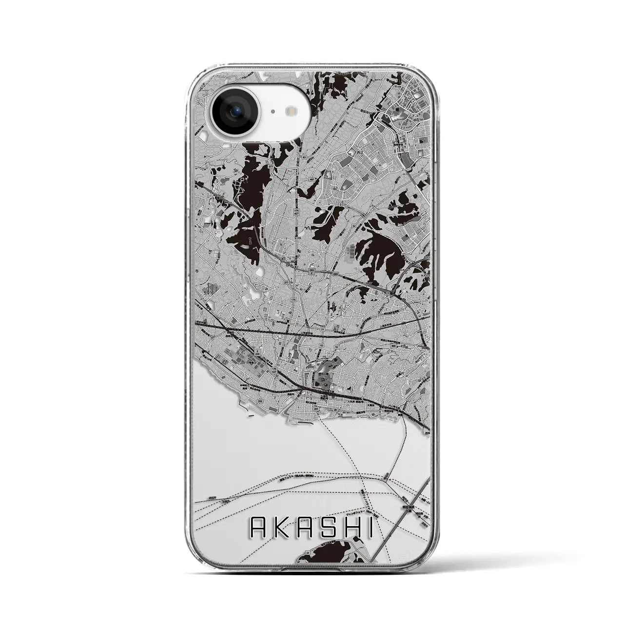 【明石(兵庫県)】地図柄iPhoneケース(クリアタイプ)