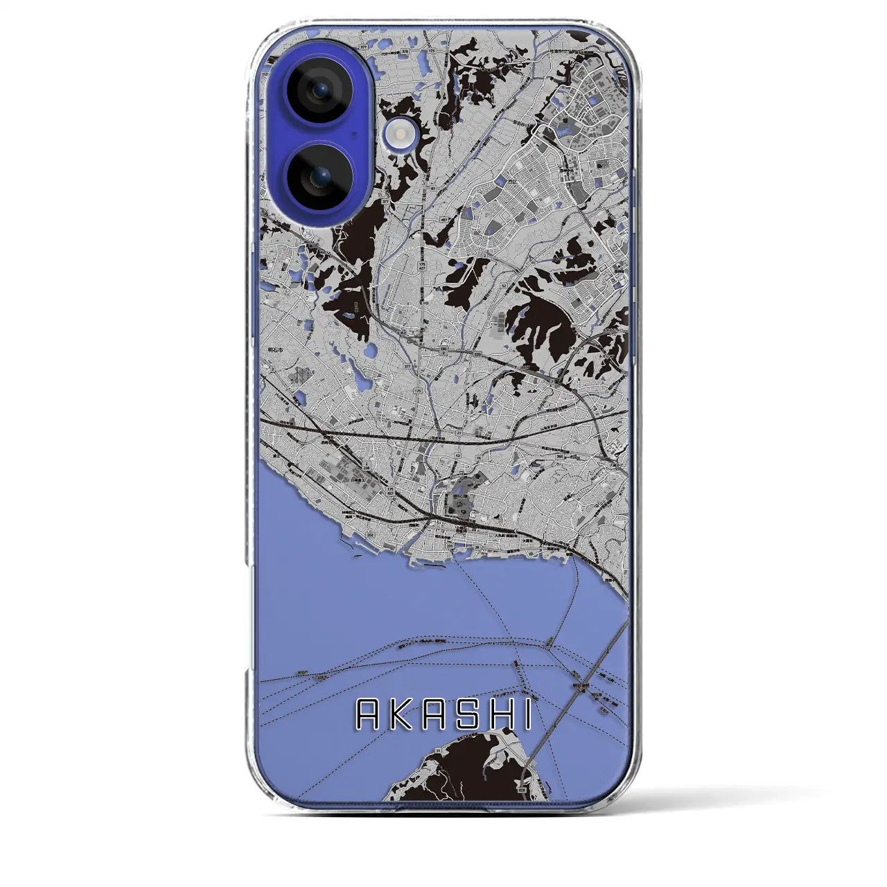 【明石(兵庫県)】地図柄iPhoneケース(クリアタイプ)