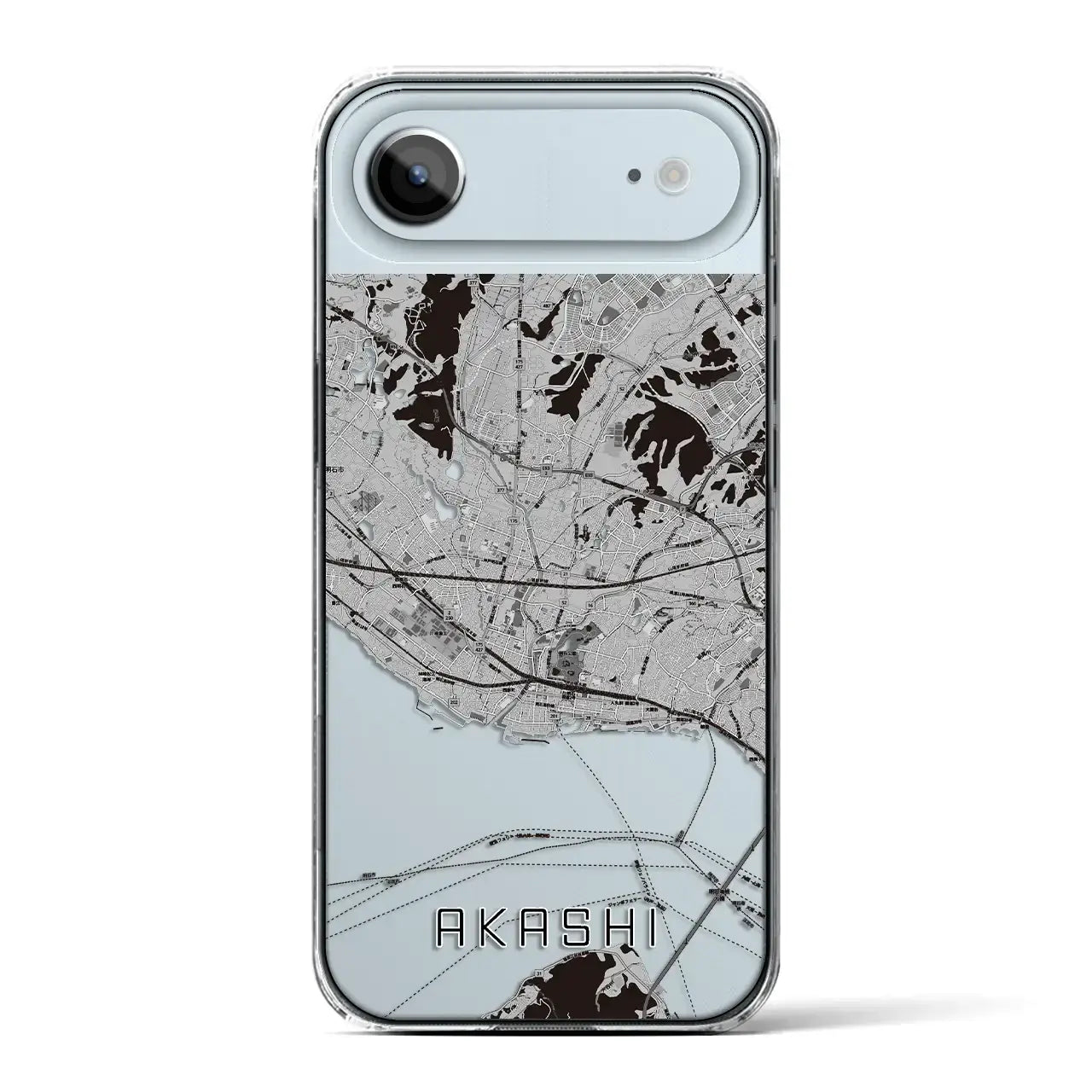 【明石(兵庫県)】地図柄iPhoneケース(クリアタイプ)