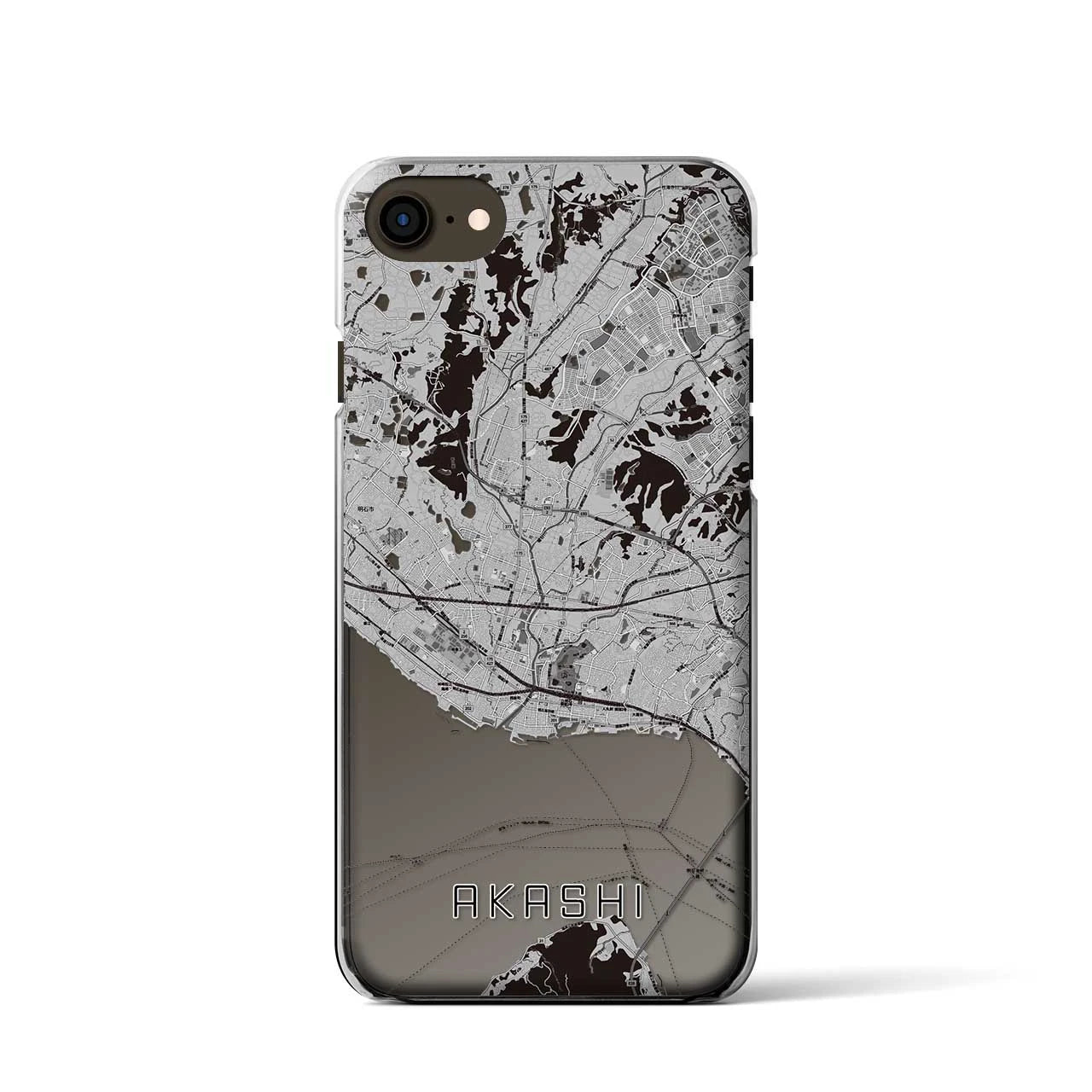 【明石(兵庫県)】地図柄iPhoneケース(クリアタイプ)