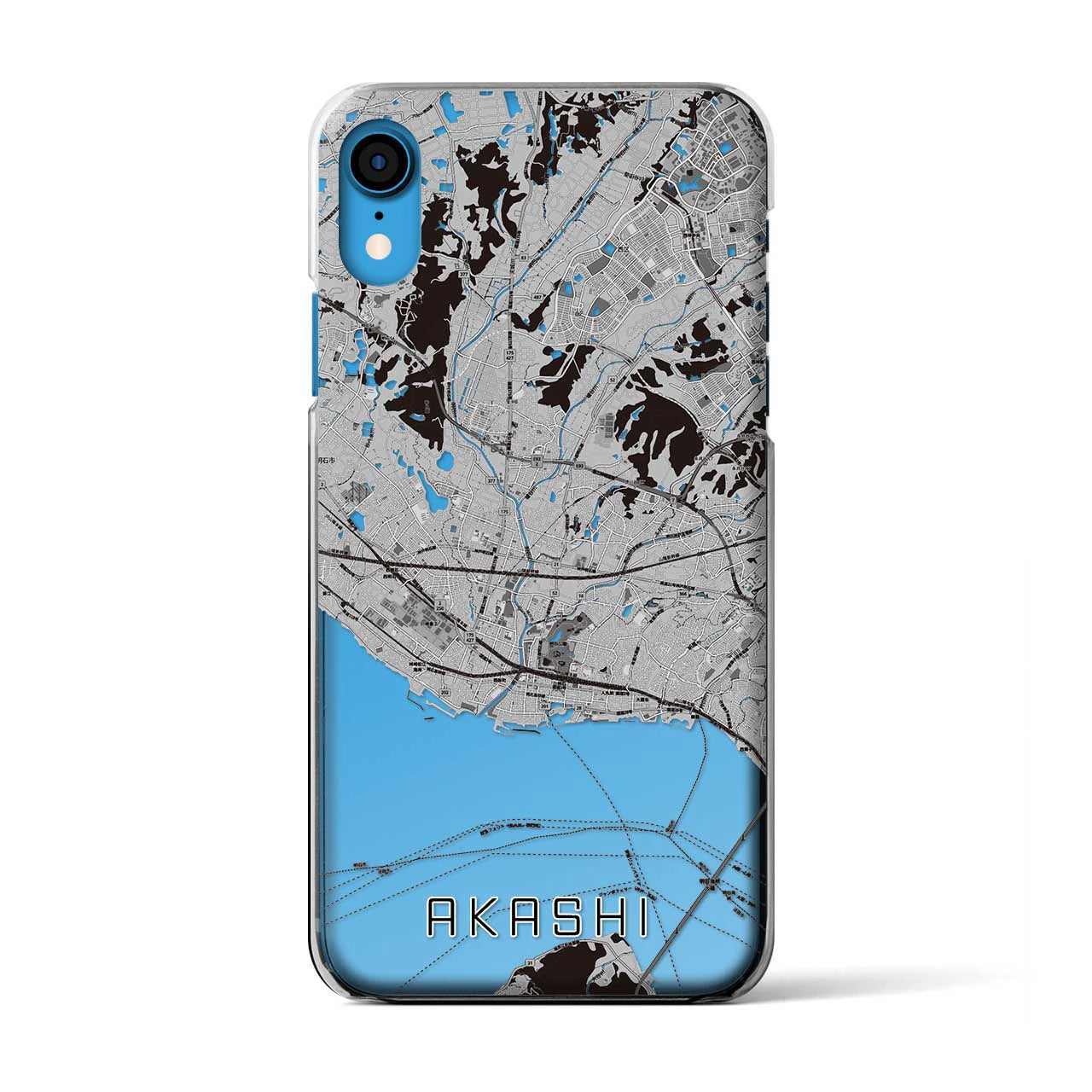 【明石(兵庫県)】地図柄iPhoneケース(クリアタイプ)