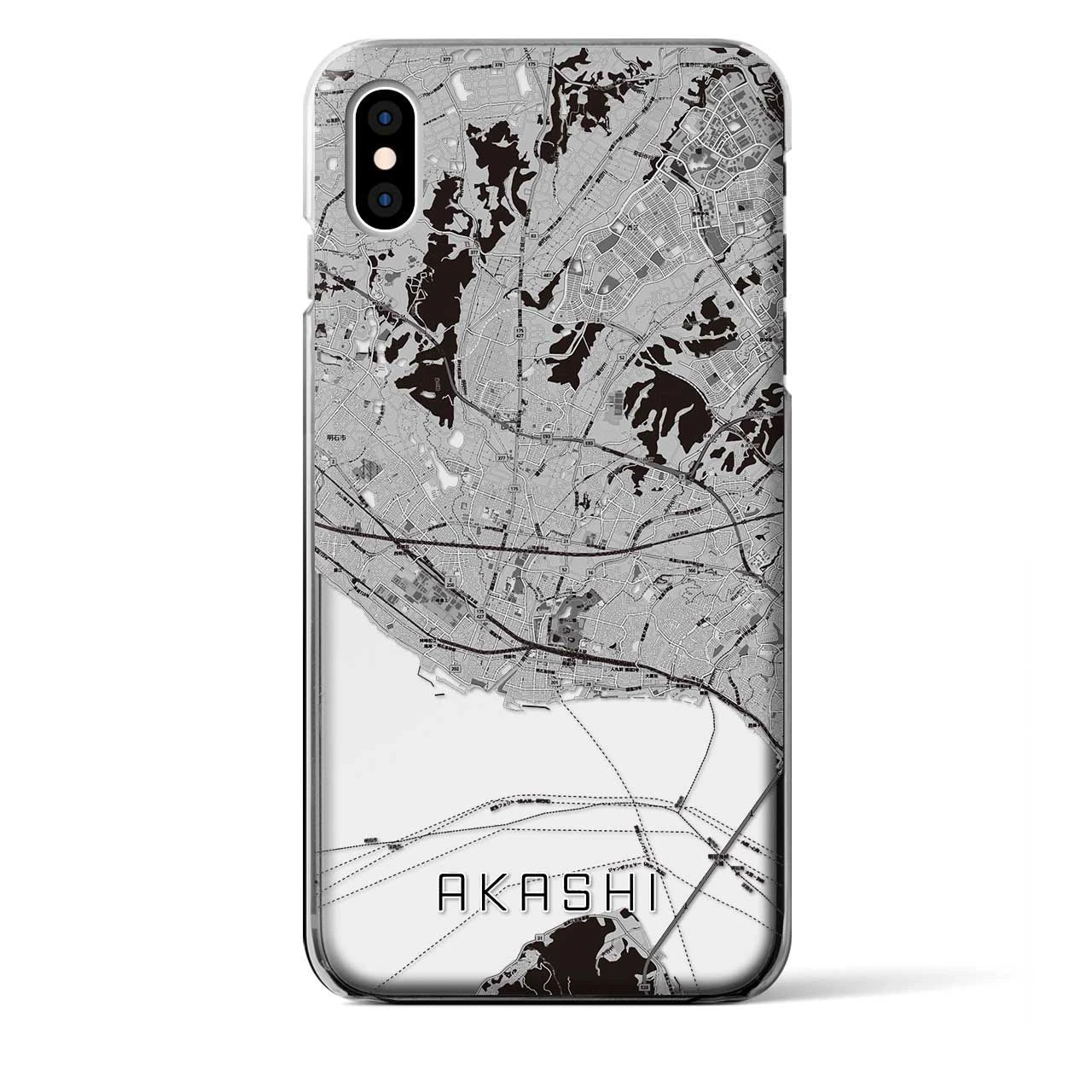 【明石(兵庫県)】地図柄iPhoneケース(クリアタイプ)