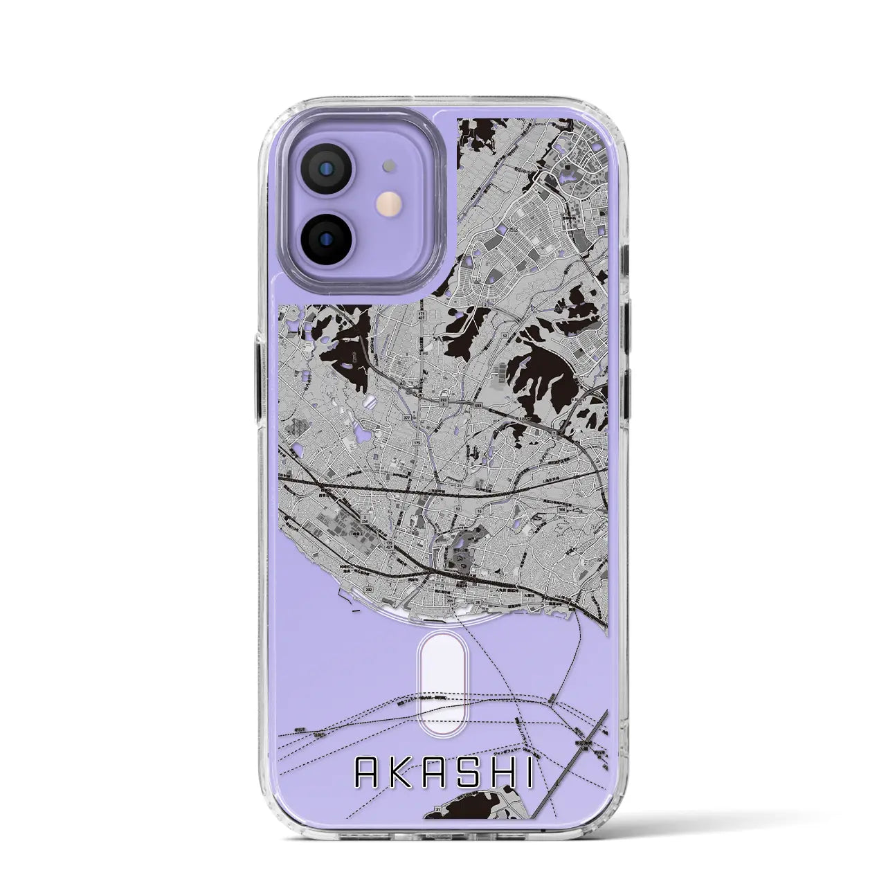 【明石(兵庫県)】地図柄iPhoneケース(MagSafeタイプ)