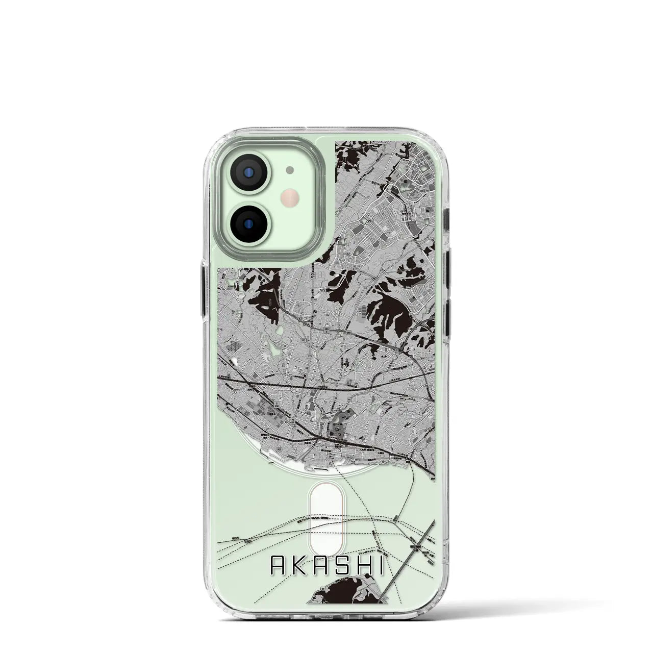 【明石(兵庫県)】地図柄iPhoneケース(MagSafeタイプ)