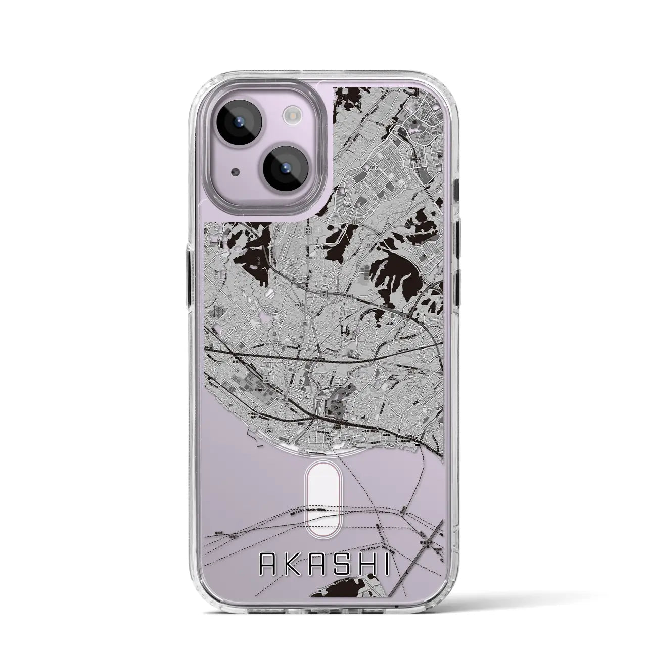 【明石(兵庫県)】地図柄iPhoneケース(MagSafeタイプ)
