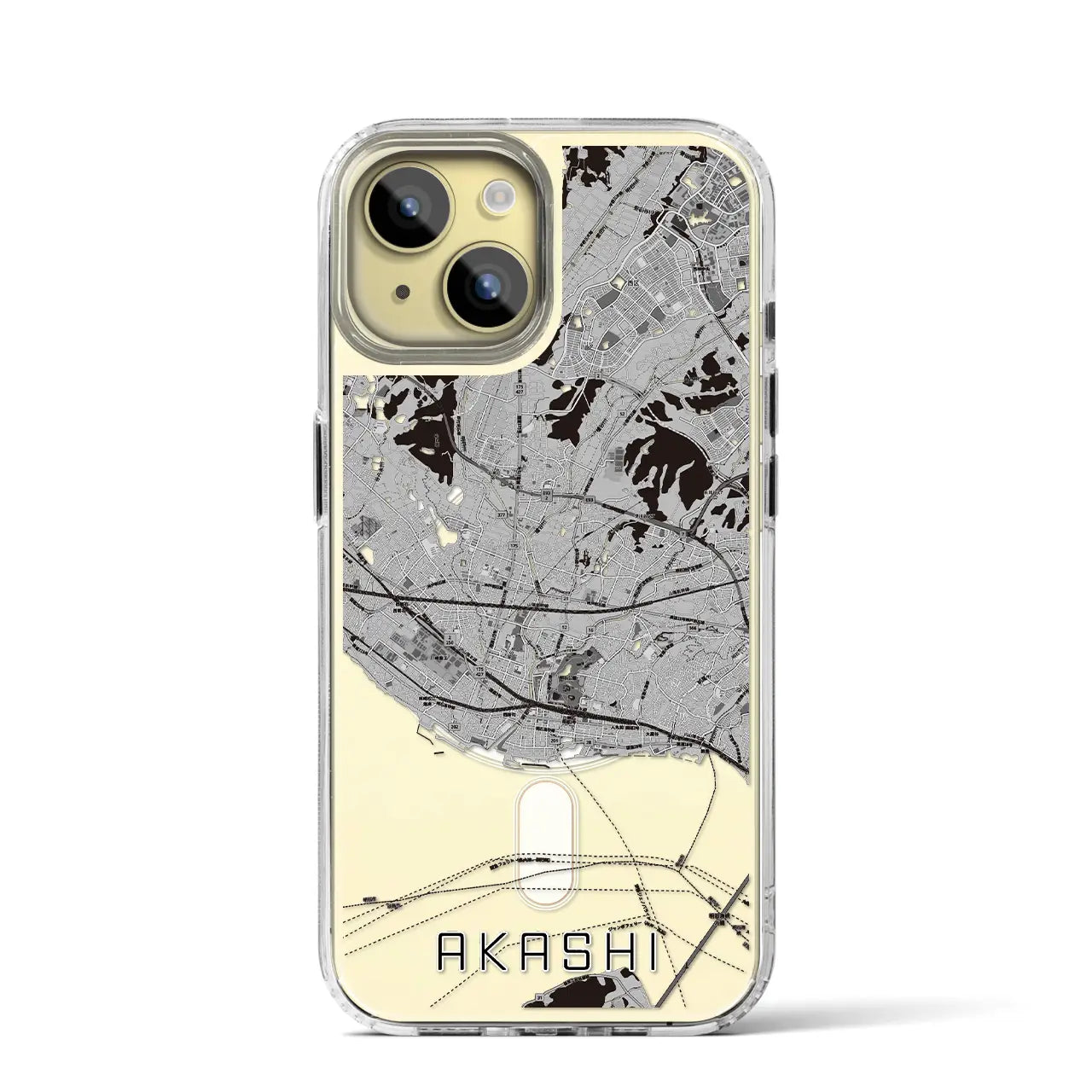 【明石(兵庫県)】地図柄iPhoneケース(MagSafeタイプ)