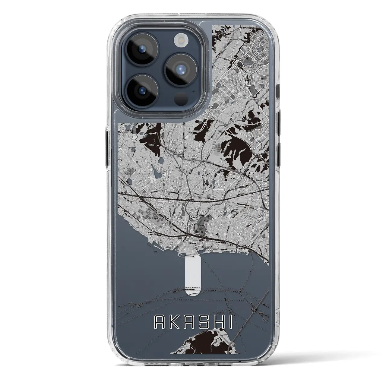 【明石(兵庫県)】地図柄iPhoneケース(MagSafeタイプ)