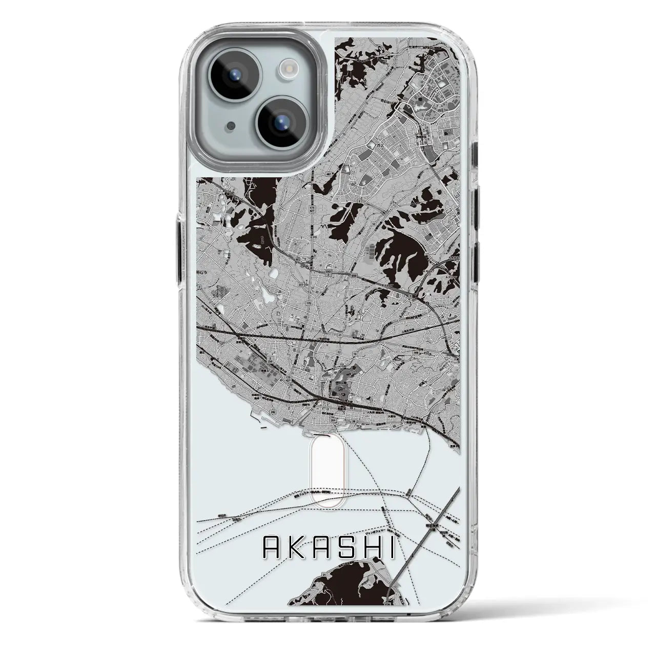 【明石(兵庫県)】地図柄iPhoneケース(MagSafeタイプ)