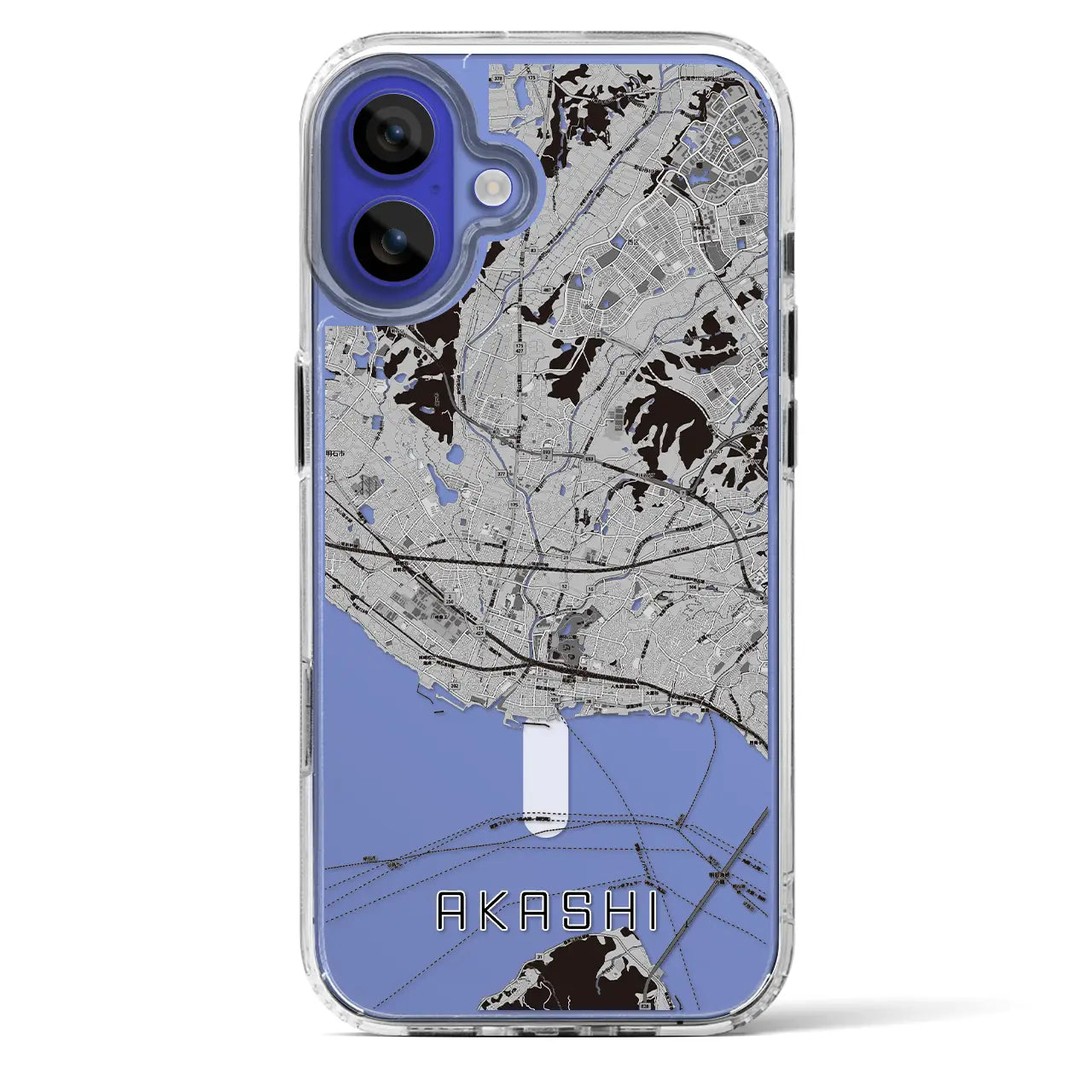 【明石(兵庫県)】地図柄iPhoneケース(MagSafeタイプ)