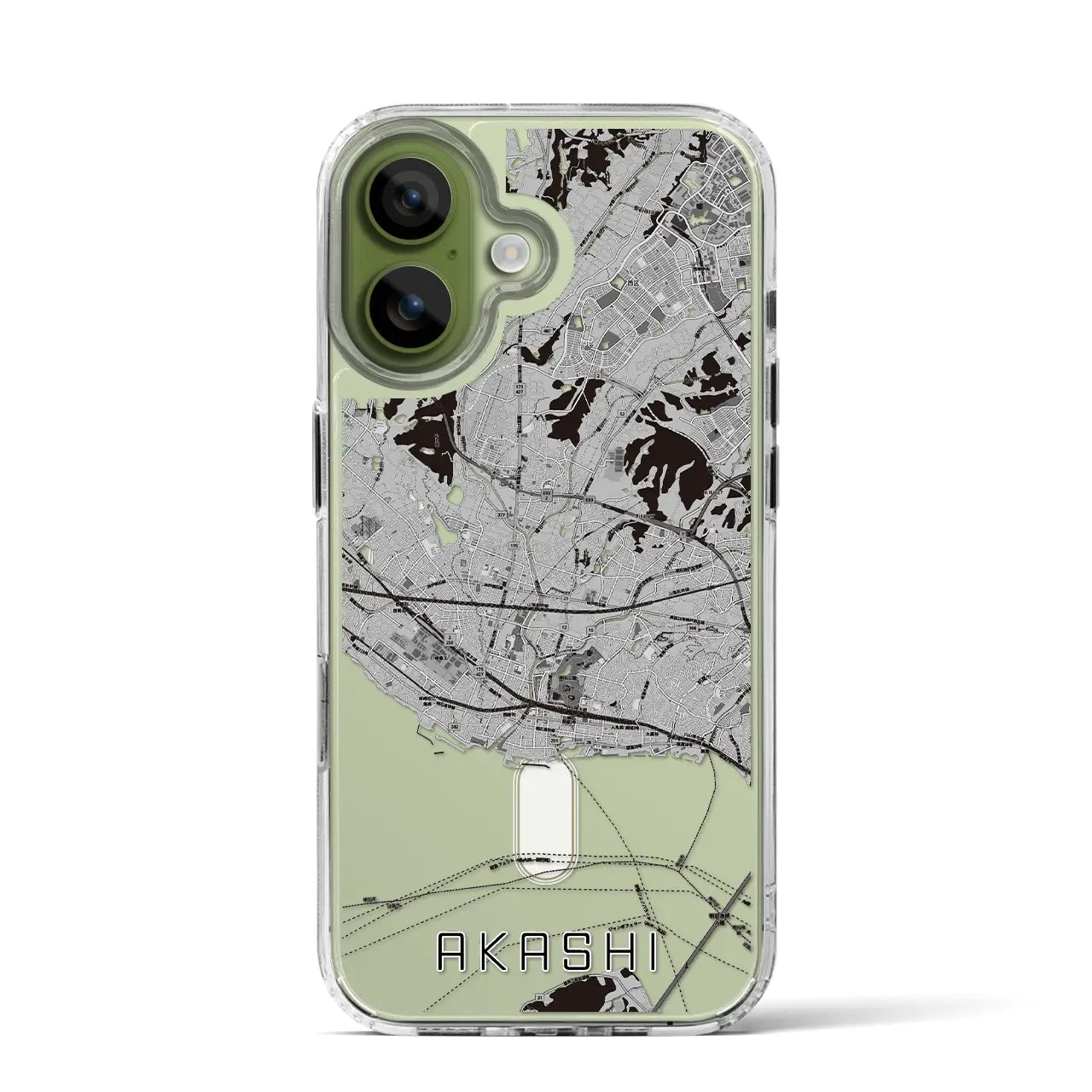 【明石(兵庫県)】地図柄iPhoneケース(MagSafeタイプ)