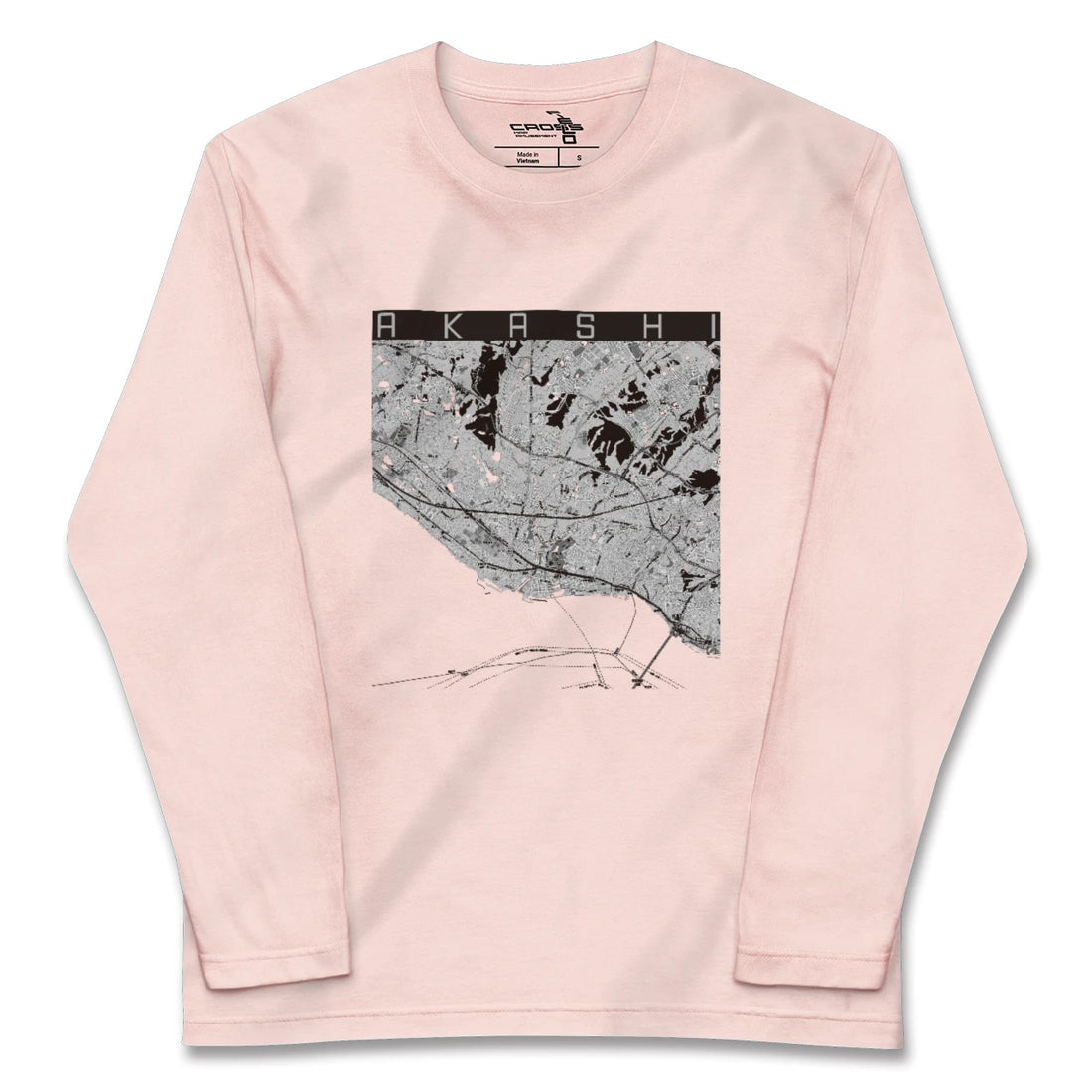 【明石(兵庫県)】地図柄ロングスリーブTシャツ