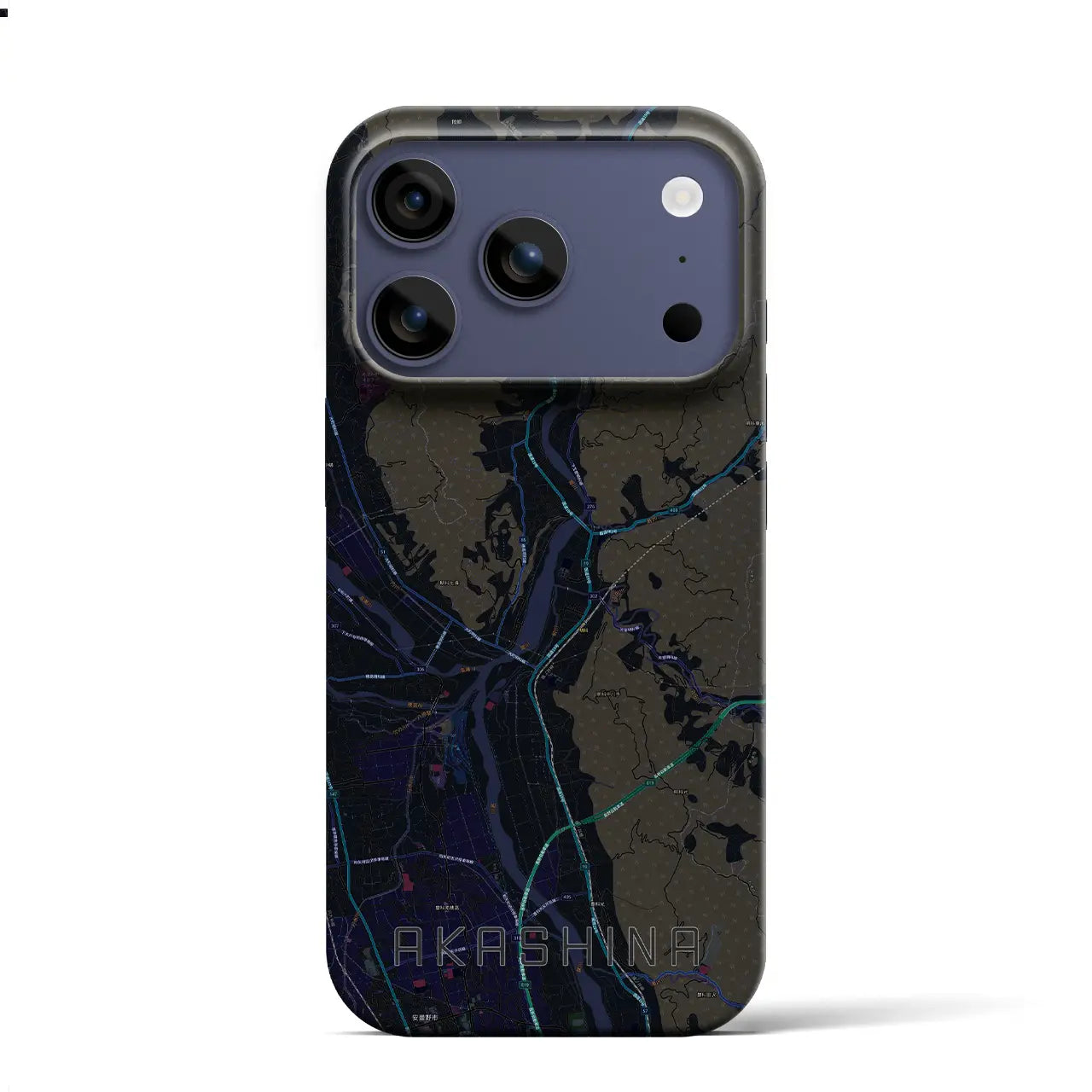 【明科(長野県)】地図柄iPhoneケース(バックカバータイプ)