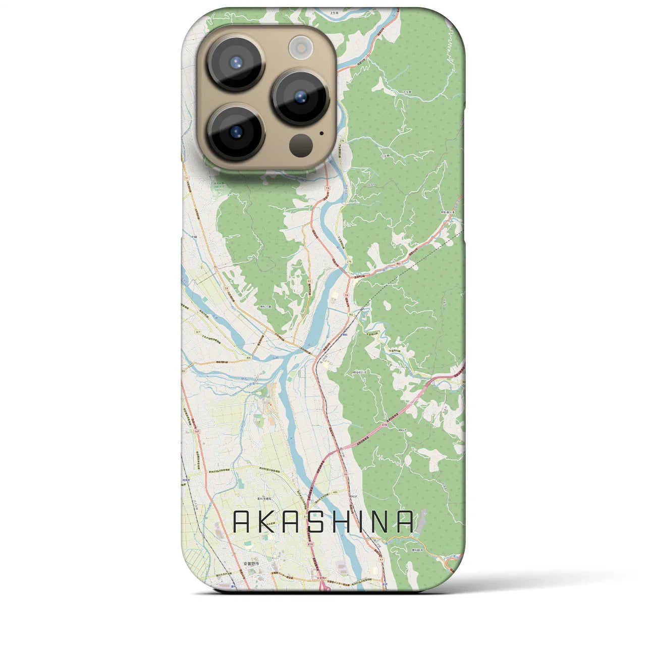 【明科(長野県)】地図柄iPhoneケース(バックカバータイプ)