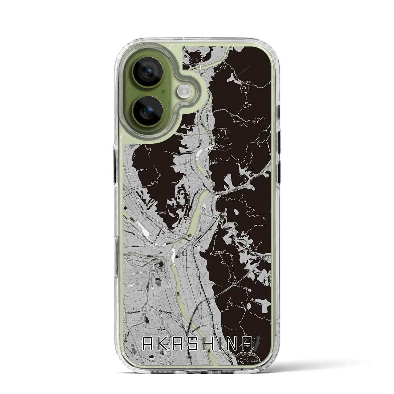 【明科(長野県)】地図柄iPhoneケース(MagSafeタイプ)