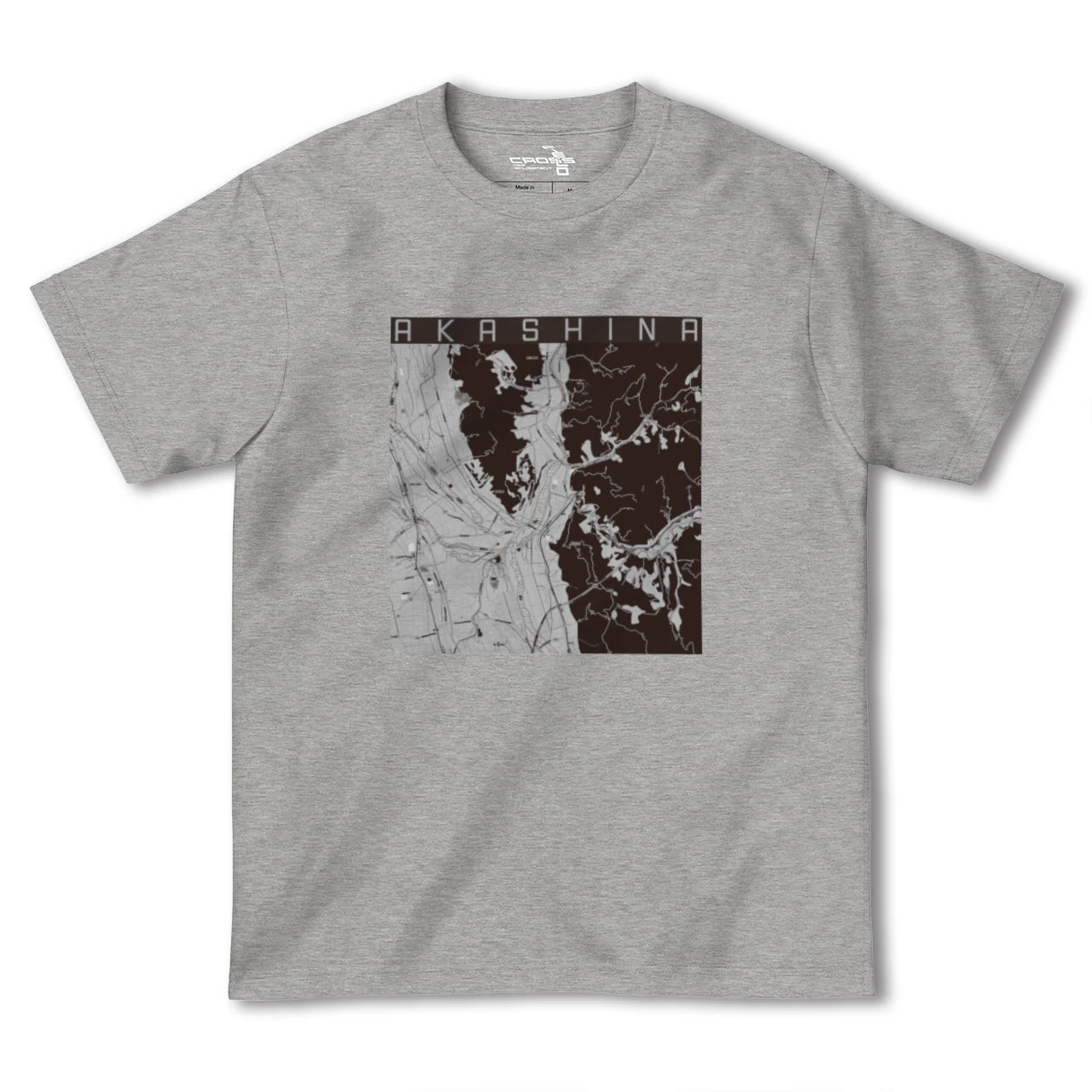 【明科(長野県)】地図柄ヘビーウェイトTシャツ