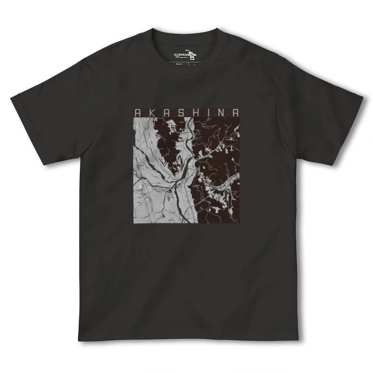 【明科(長野県)】地図柄ヘビーウェイトTシャツ