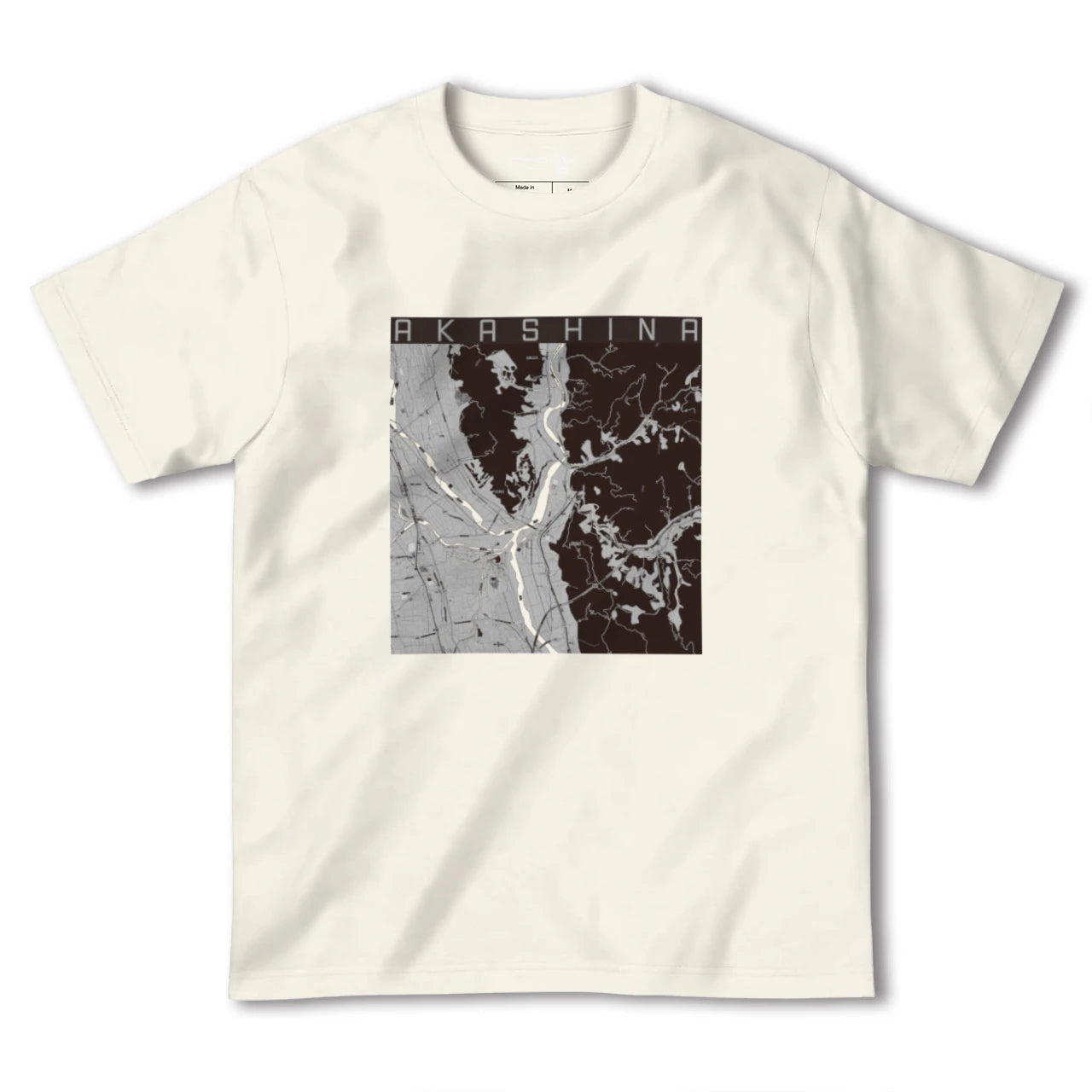 【明科(長野県)】地図柄ヘビーウェイトTシャツ