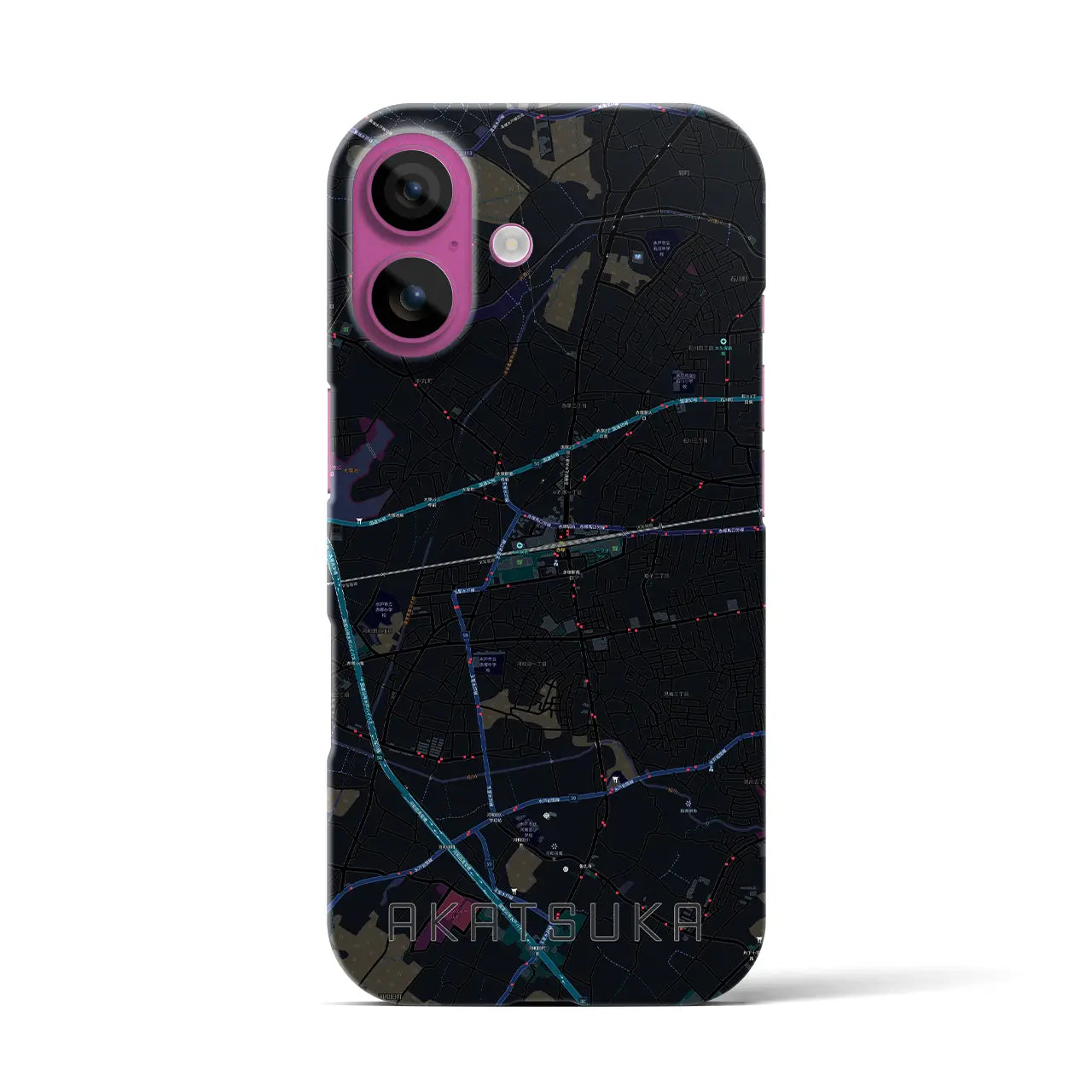 【赤塚(茨城県)】地図柄iPhoneケース(バックカバータイプ)