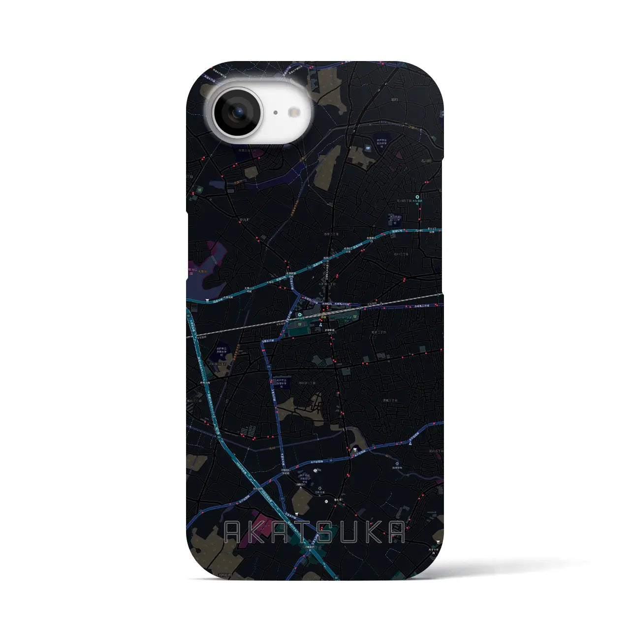 【赤塚(茨城県)】地図柄iPhoneケース(バックカバータイプ)
