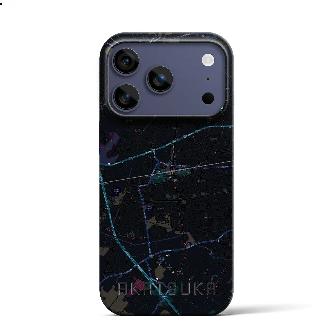 【赤塚(茨城県)】地図柄iPhoneケース(バックカバータイプ)