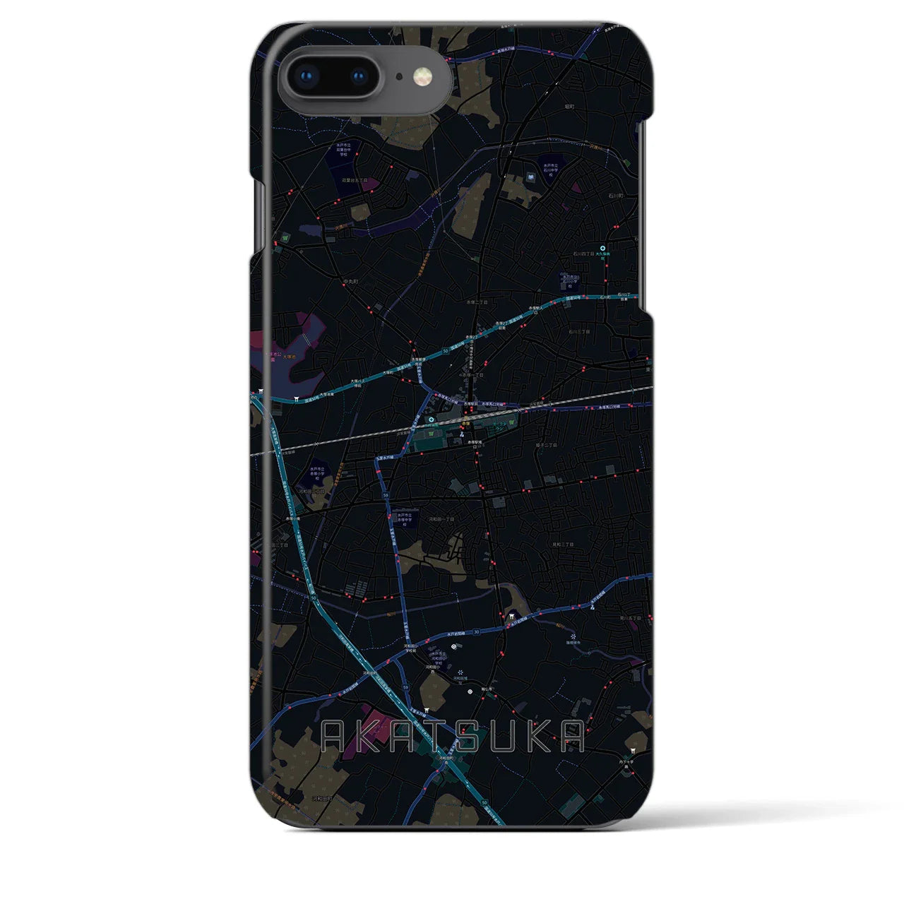 【赤塚(茨城県)】地図柄iPhoneケース(バックカバータイプ)