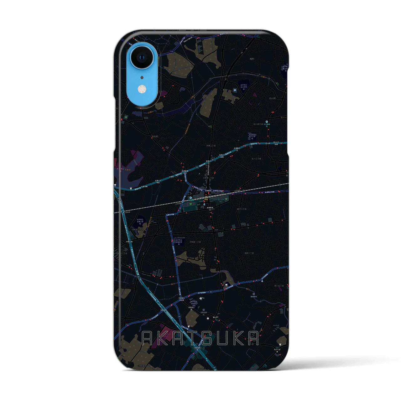 【赤塚(茨城県)】地図柄iPhoneケース(バックカバータイプ)