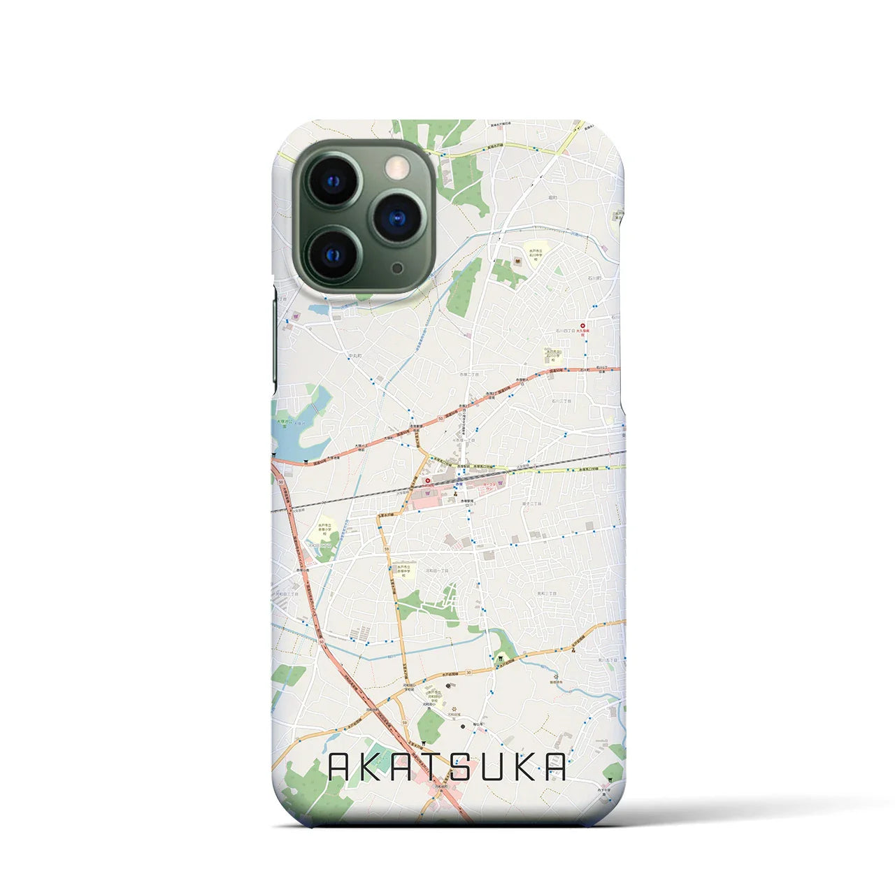 【赤塚(茨城県)】地図柄iPhoneケース(バックカバータイプ)