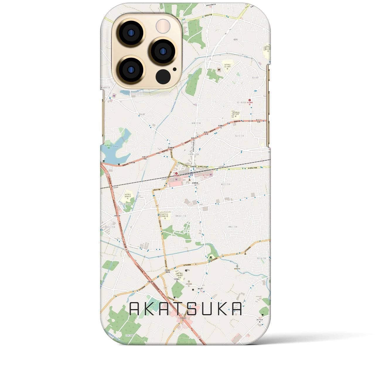 【赤塚(茨城県)】地図柄iPhoneケース(バックカバータイプ)