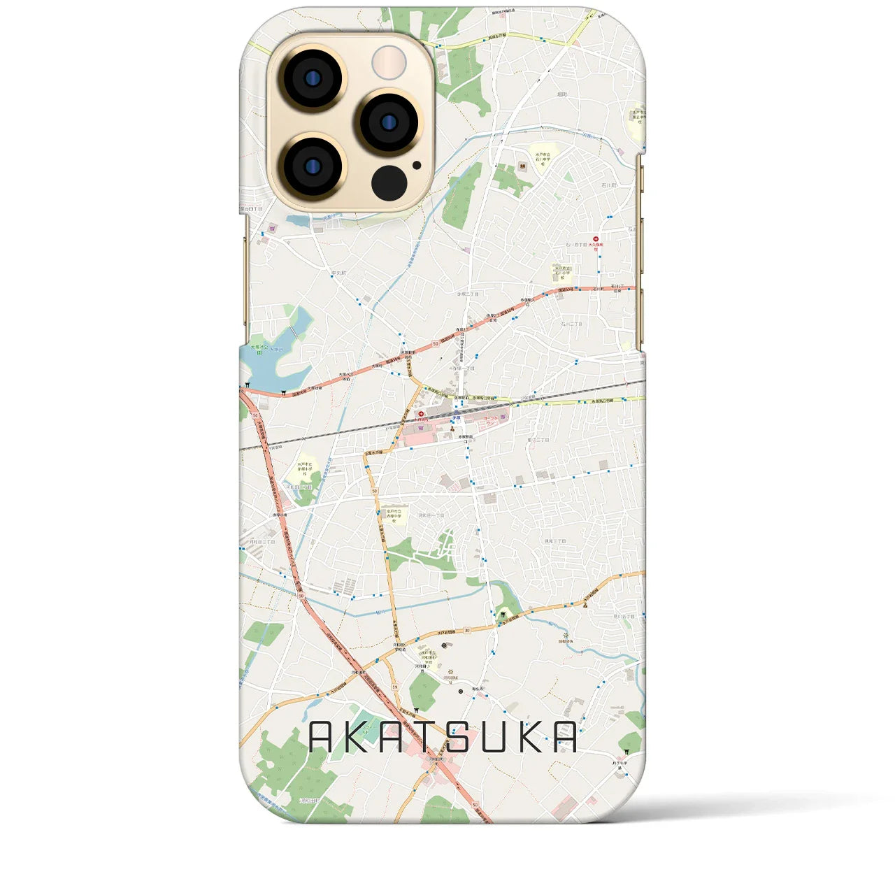 【赤塚(茨城県)】地図柄iPhoneケース(バックカバータイプ)