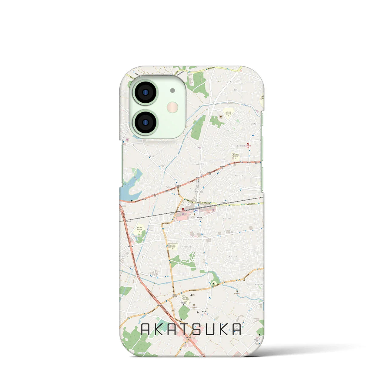 【赤塚(茨城県)】地図柄iPhoneケース(バックカバータイプ)
